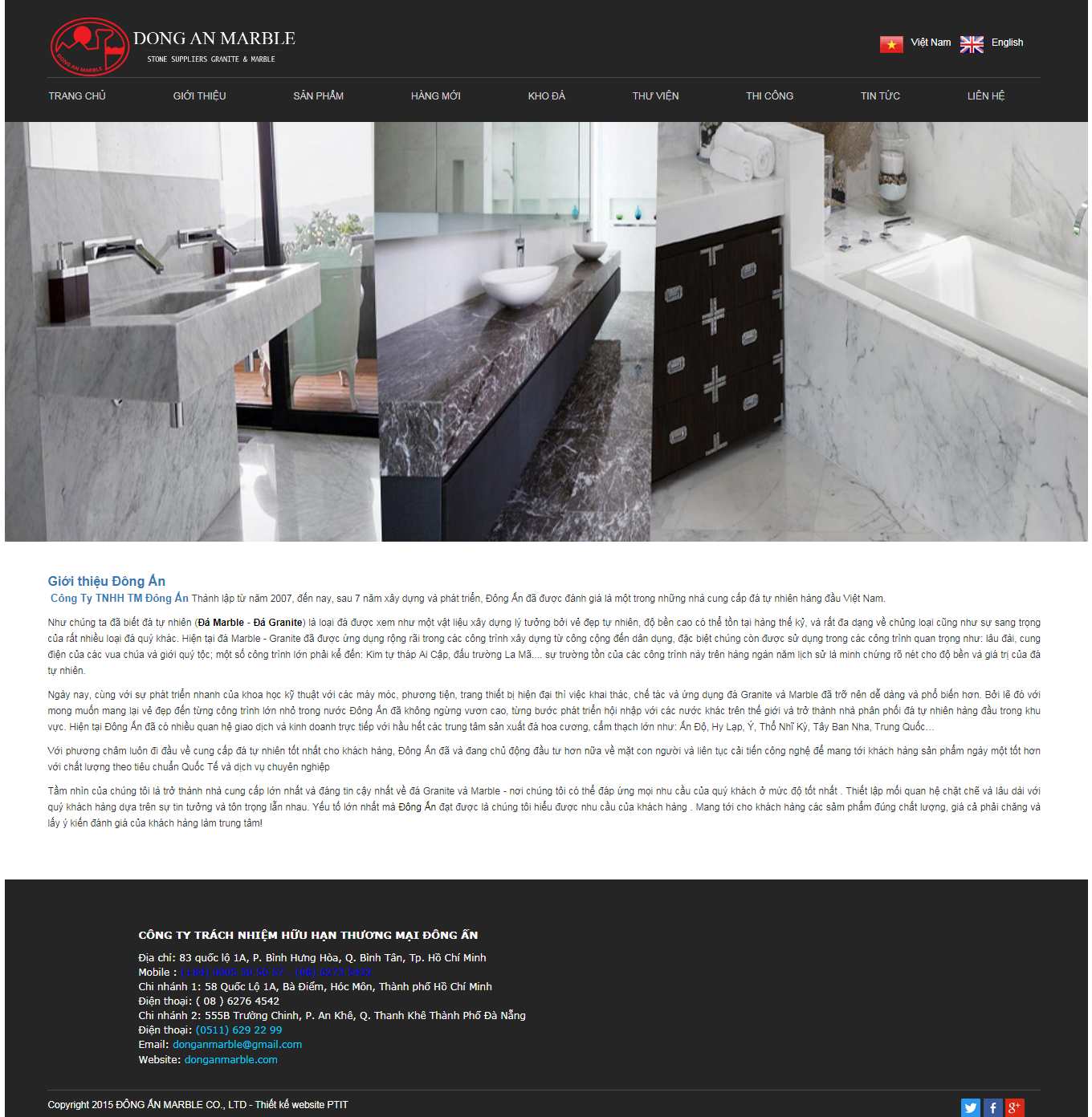 Thiết kế Website Web sáng tạo - donganmarblevn