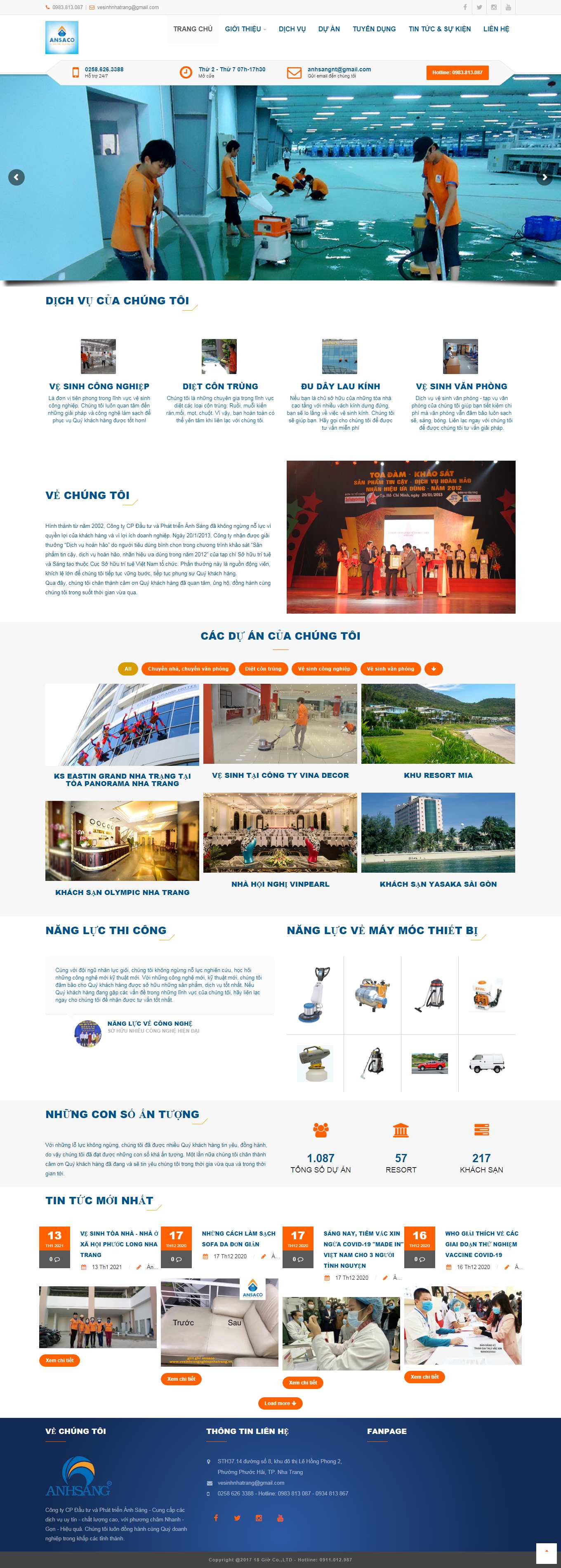 Thiết kế Website Web cực đẹp - vesinhnhatrangcom