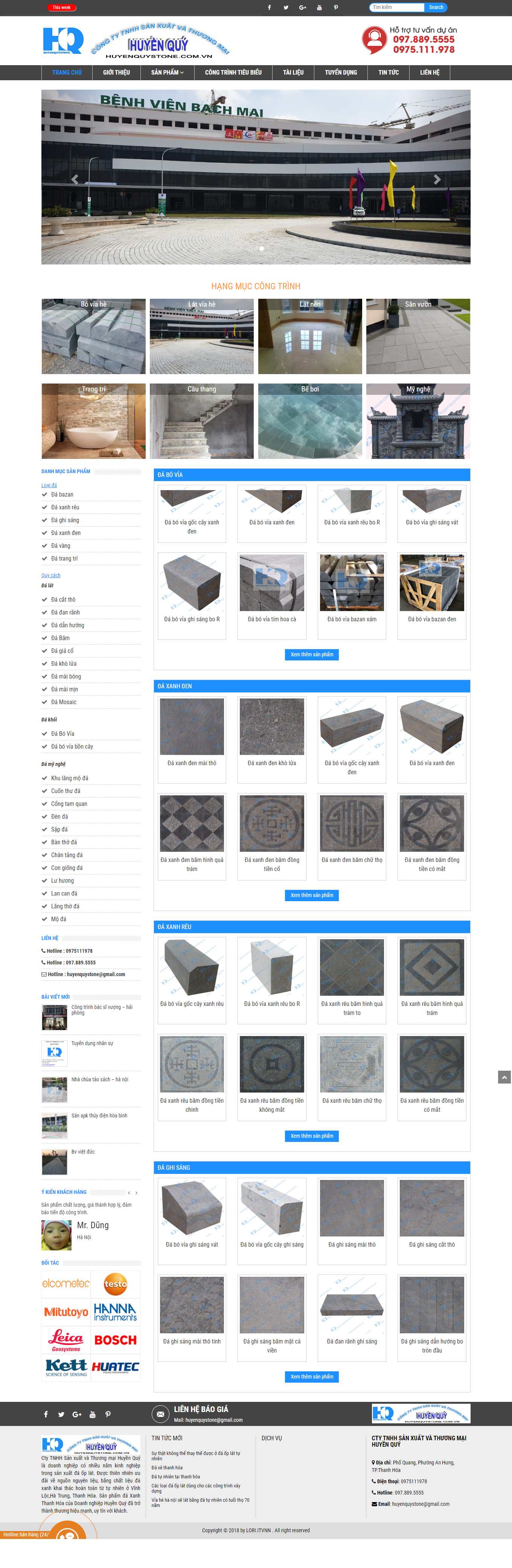 Thiết kế Website Web cực đẹp - huyenquystonecomvn