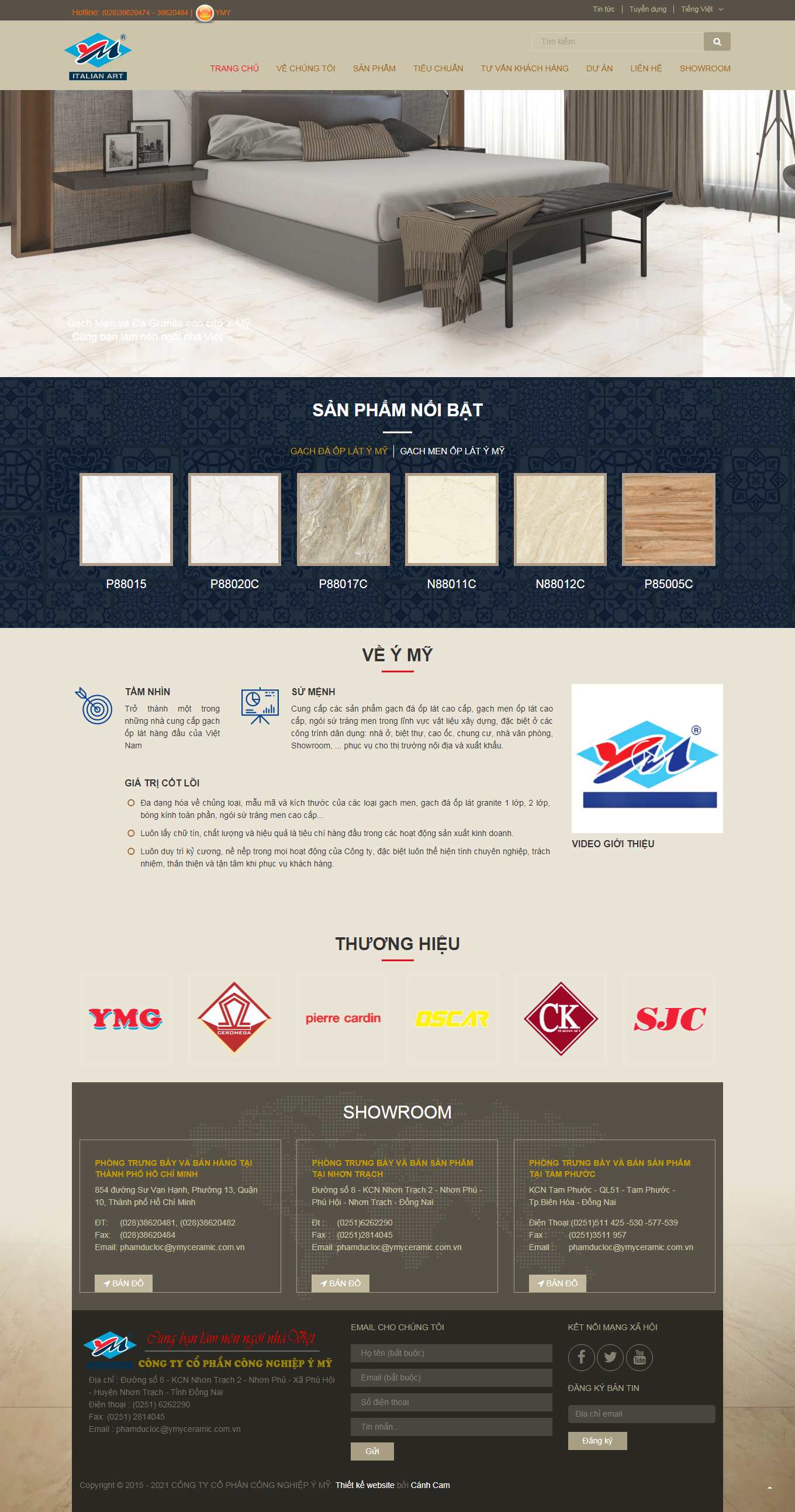Thiết kế Website Web cực đẹp - wwwymyceramiccomvn