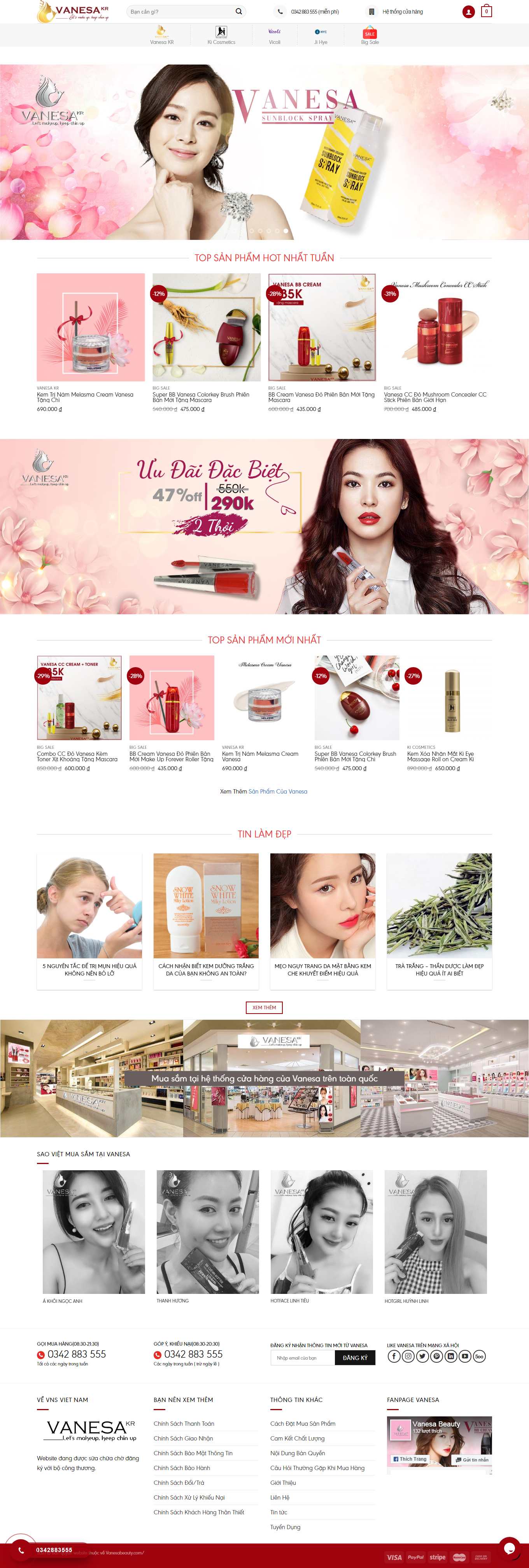 [duytan] Thiết kế Website Web cực rẻ - vanesabeautycom
