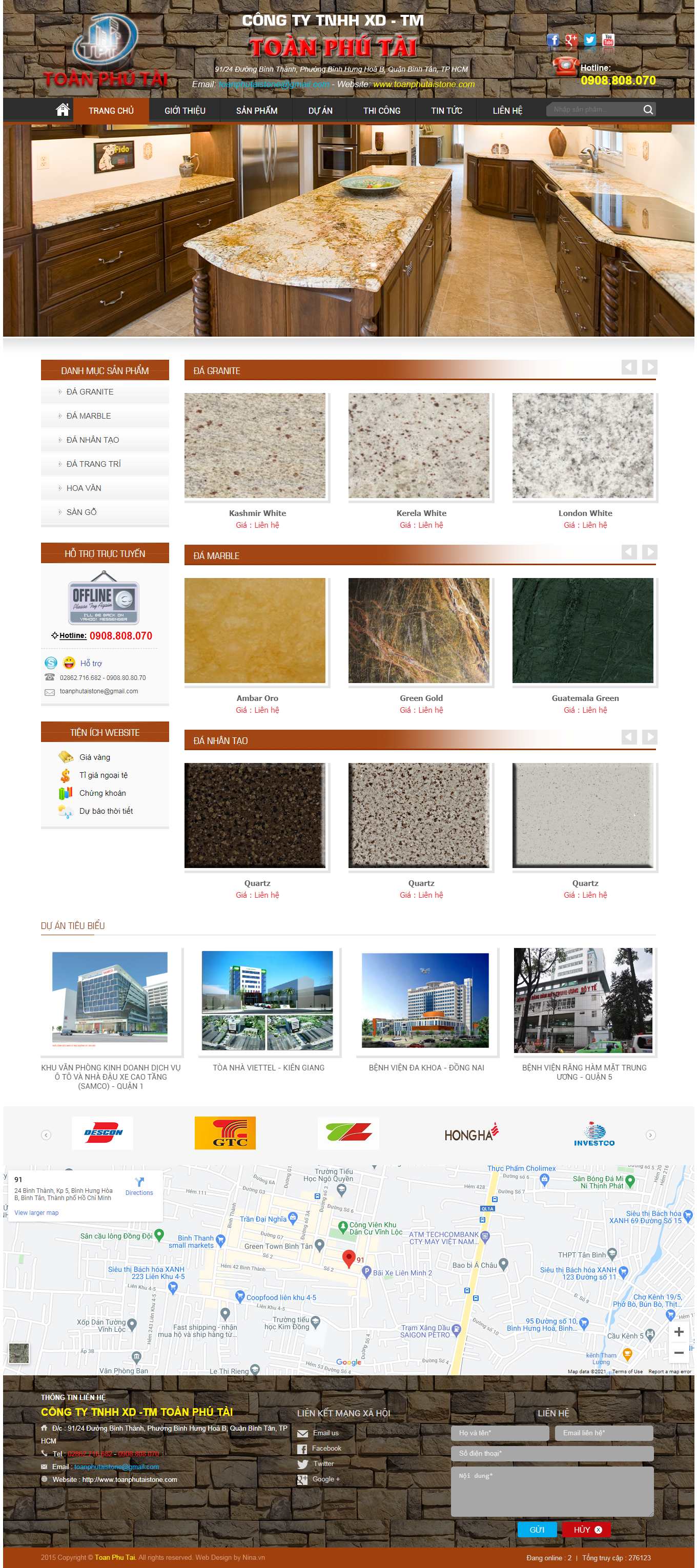 Thiết kế Website Web ưu việt - toanphutaistonecom