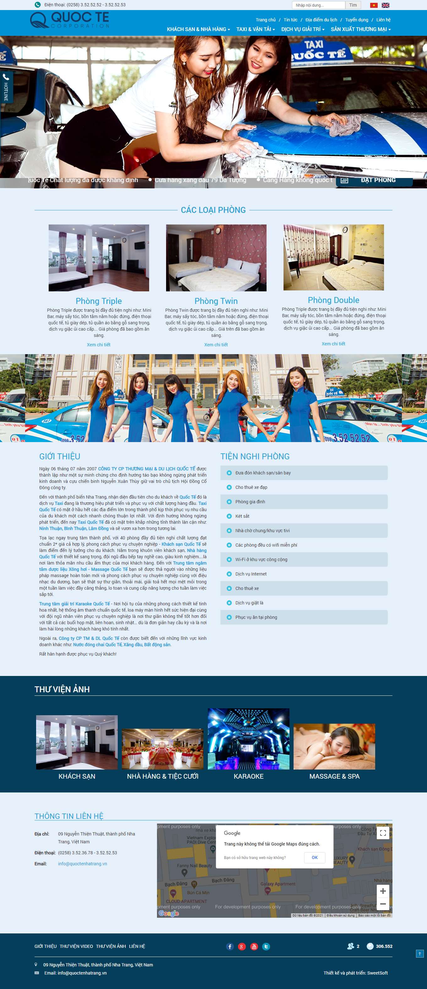 [karaoke] Thiết kế Website Web quán karaoke - quoctenhatrangvn