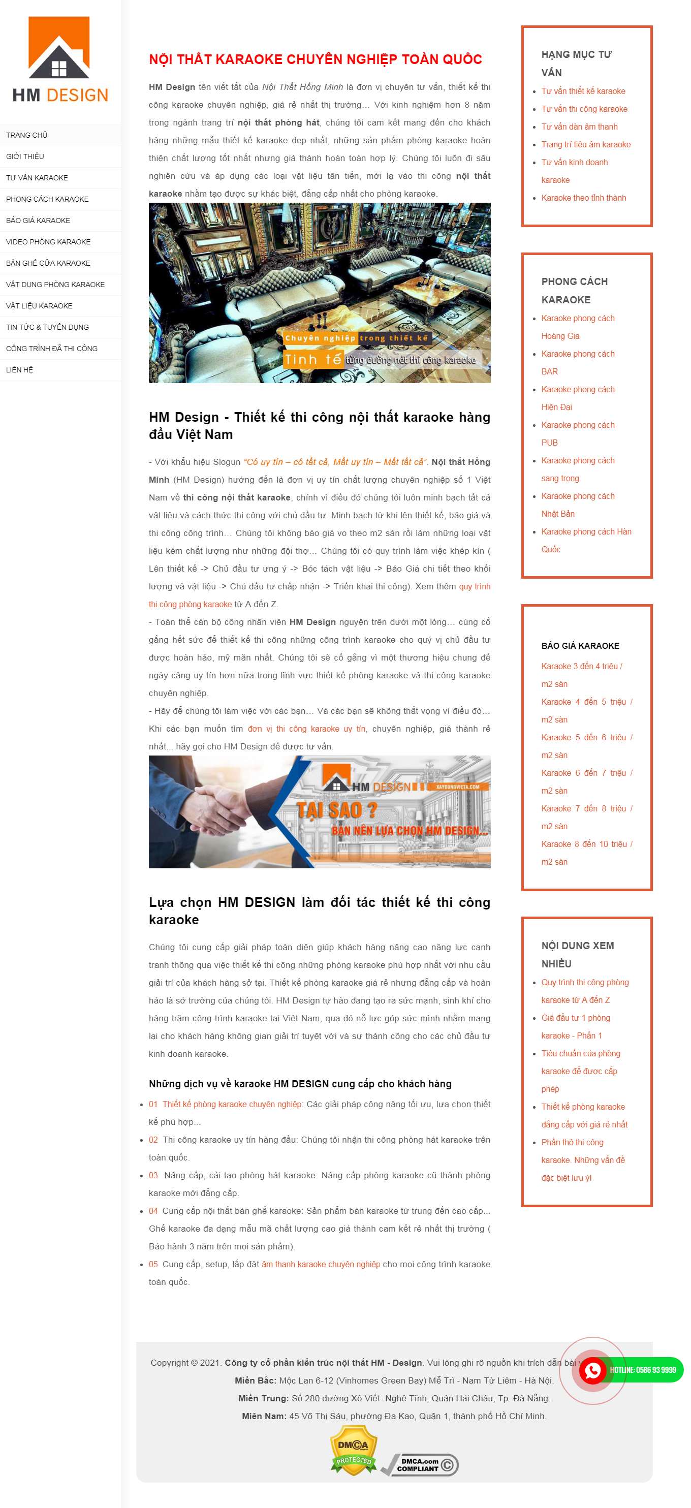 [karaoke] Thiết kế Website Web quán karaoke - xaydungvietacom