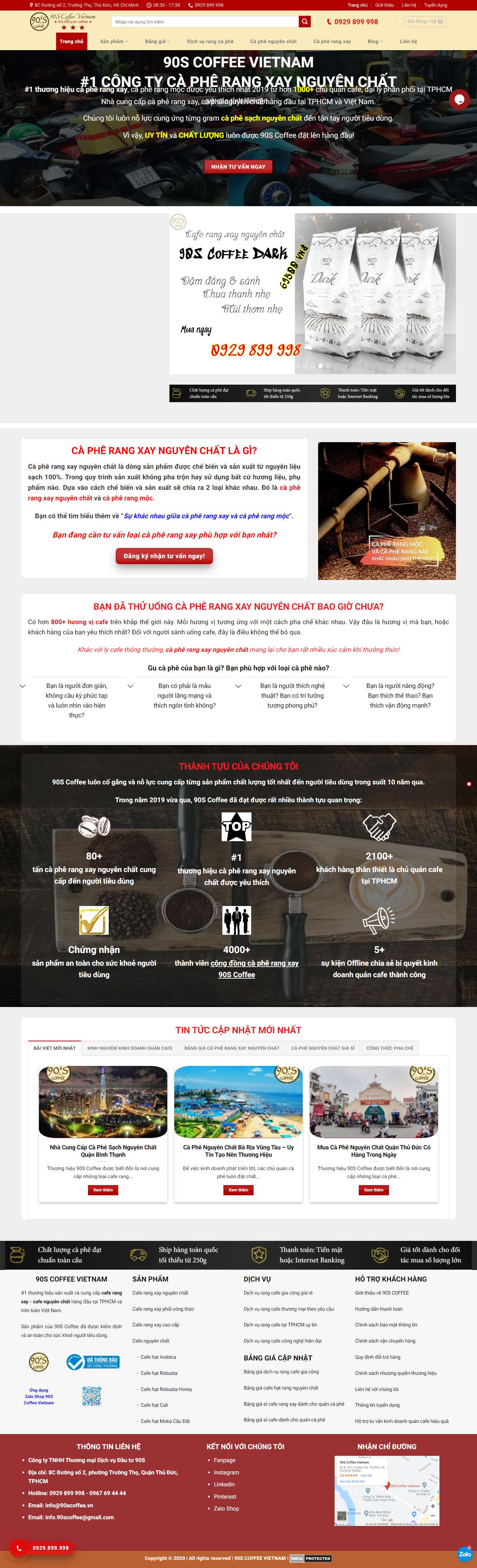 [robustavietnam] Thiết kế Website Web quán cafe - 90scoffeevn