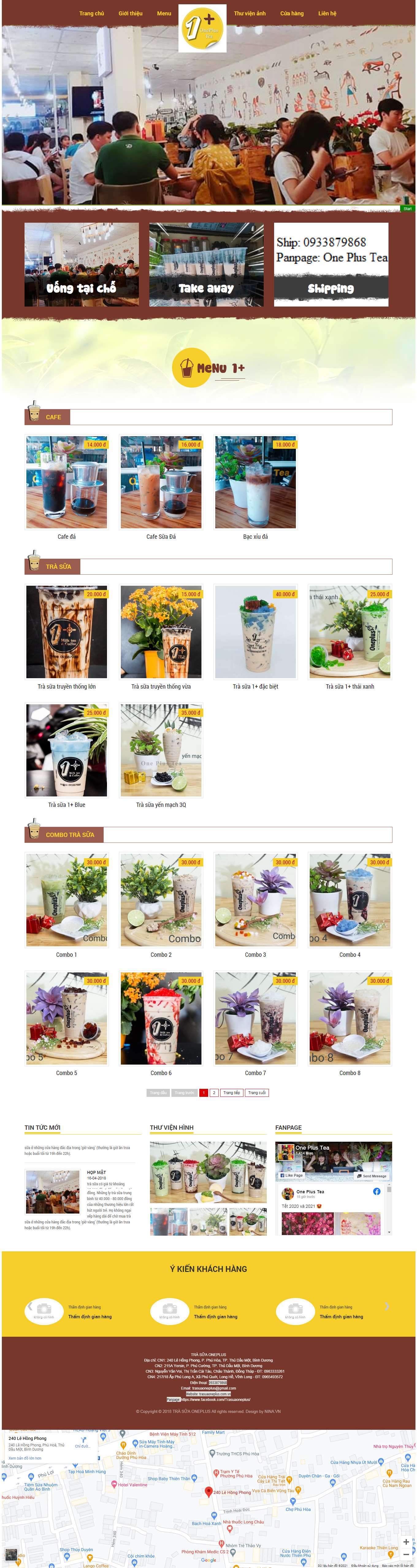 [robustavietnam] Thiết kế Website Web quán cafe - trasuaonepluscomvn