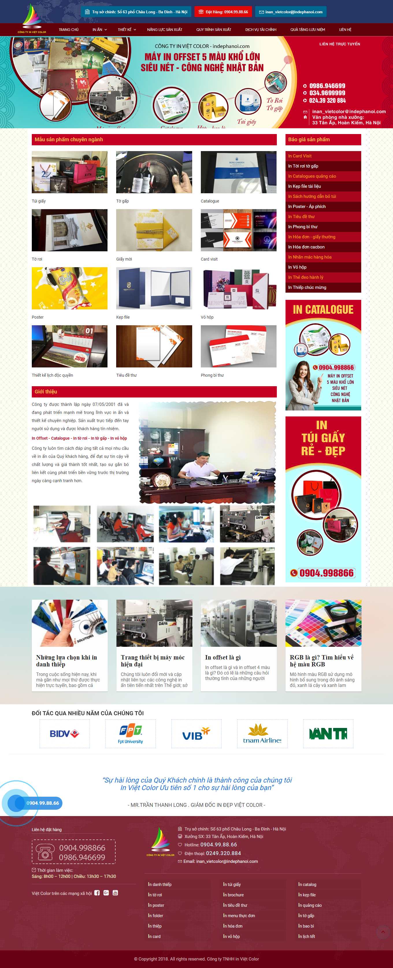 Thiết kế Website Web Thiết kế In ấn - indephanoicom
