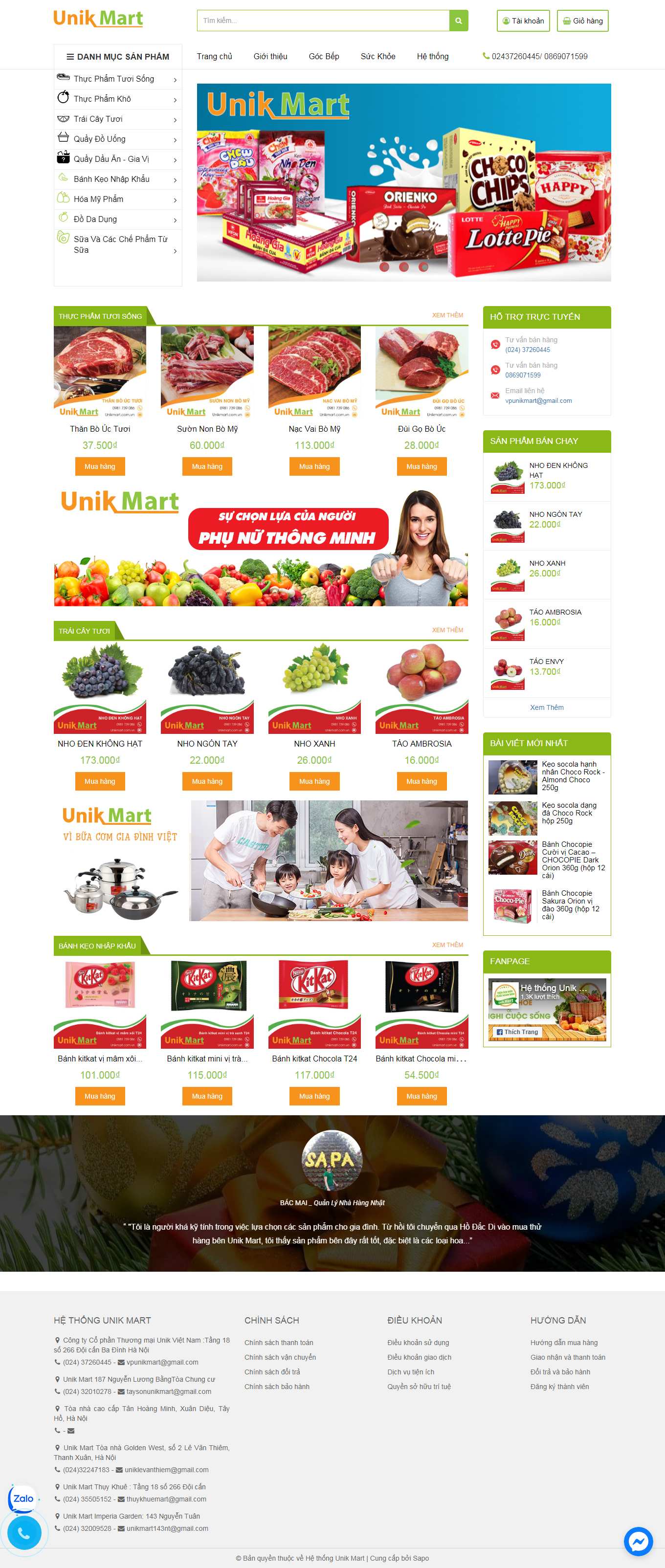 Thiết kế Website Web chuẩn seo giá rẻ - unikmartcomvn