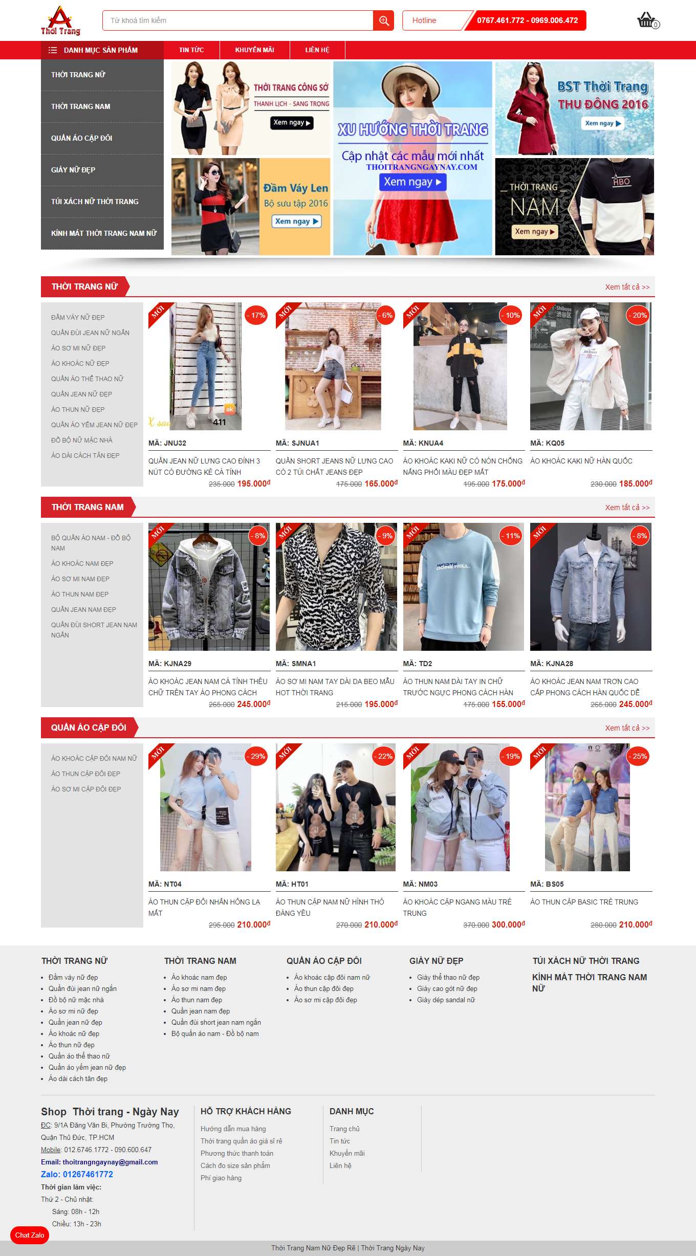 [mcppaper] Thiết kế Website Web bán hàng online chuyên nghiệp - thoitrangngaynaycom