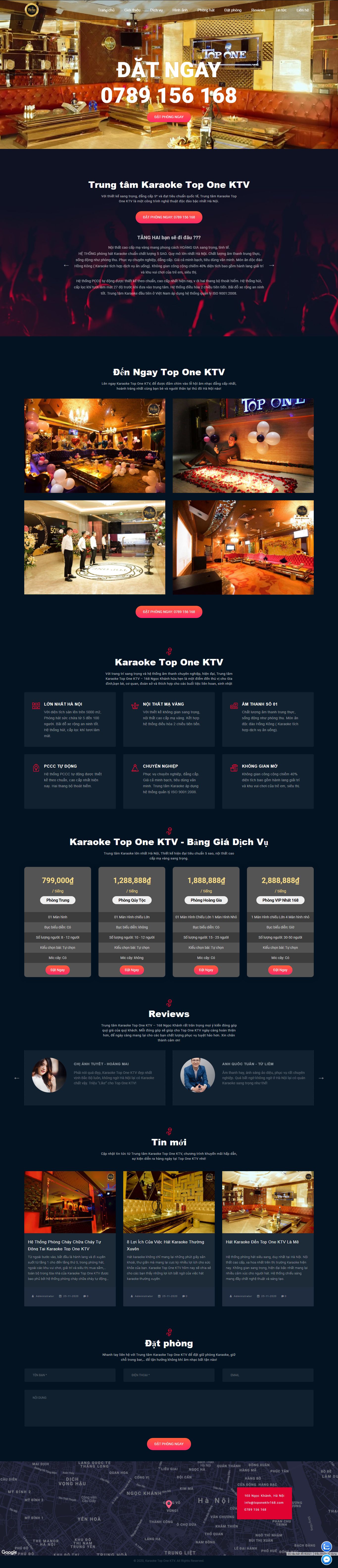 [karaoke] Thiết kế Website Web quán karaoke - toponektv168com