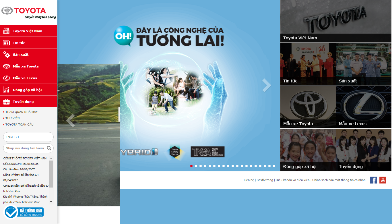 [motosoft] Thiết kế Website Web hệ thống đại lý - wwwtoyotavncomvn