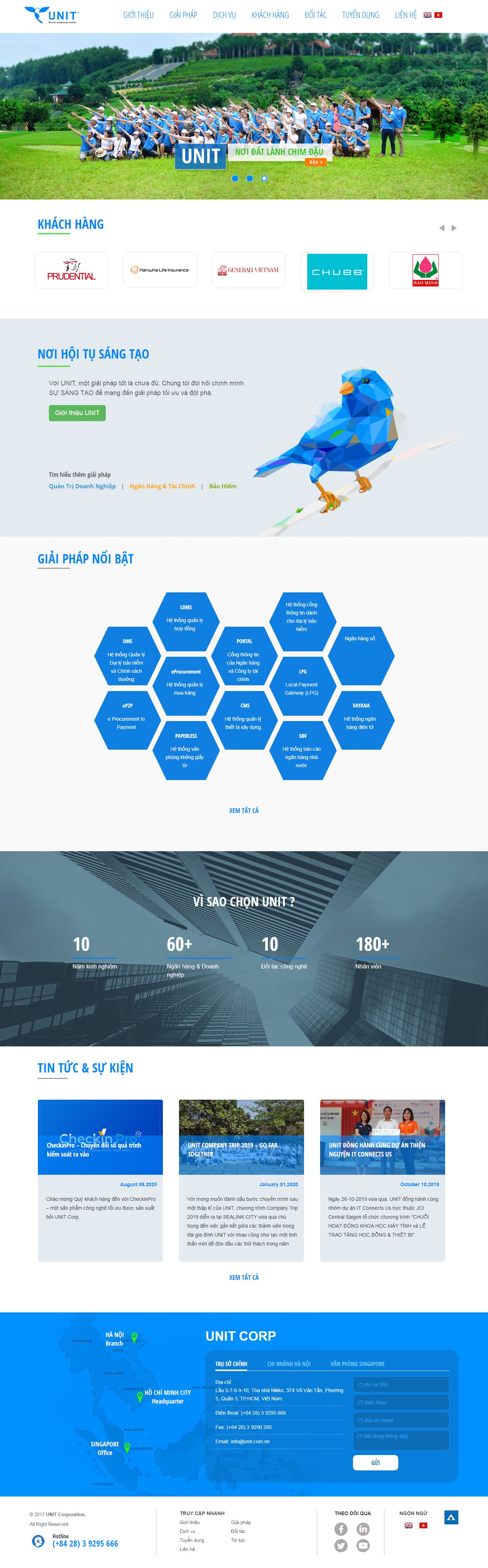 Thiết kế Website Web nhà phân phối - unitcomvn