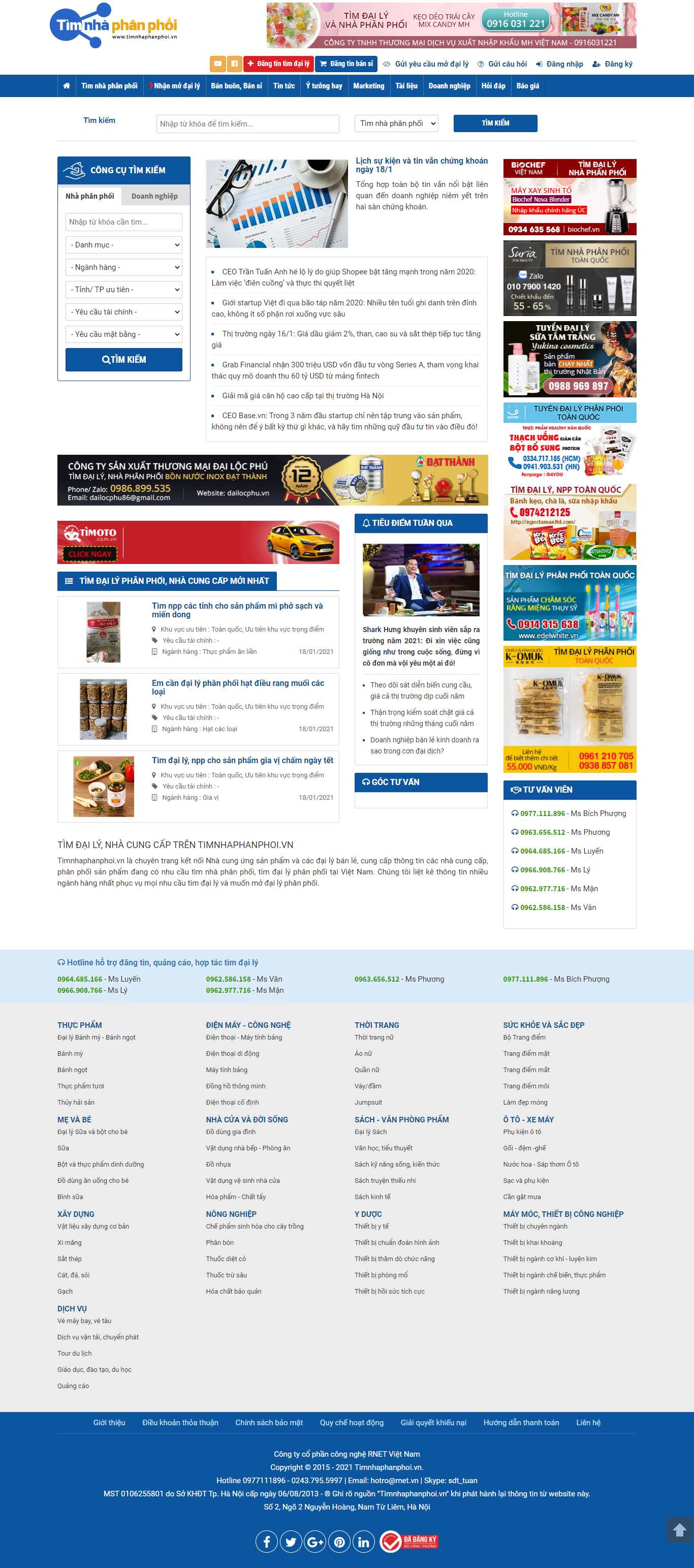 Thiết kế Website Web nhà phân phối - timnhaphanphoivn
