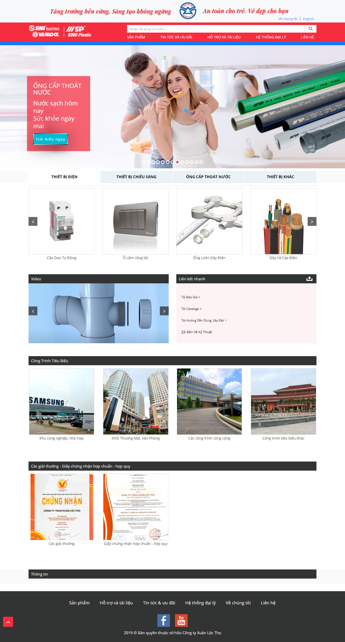 Thiết kế Website Web nhà phân phối - sinocomvn