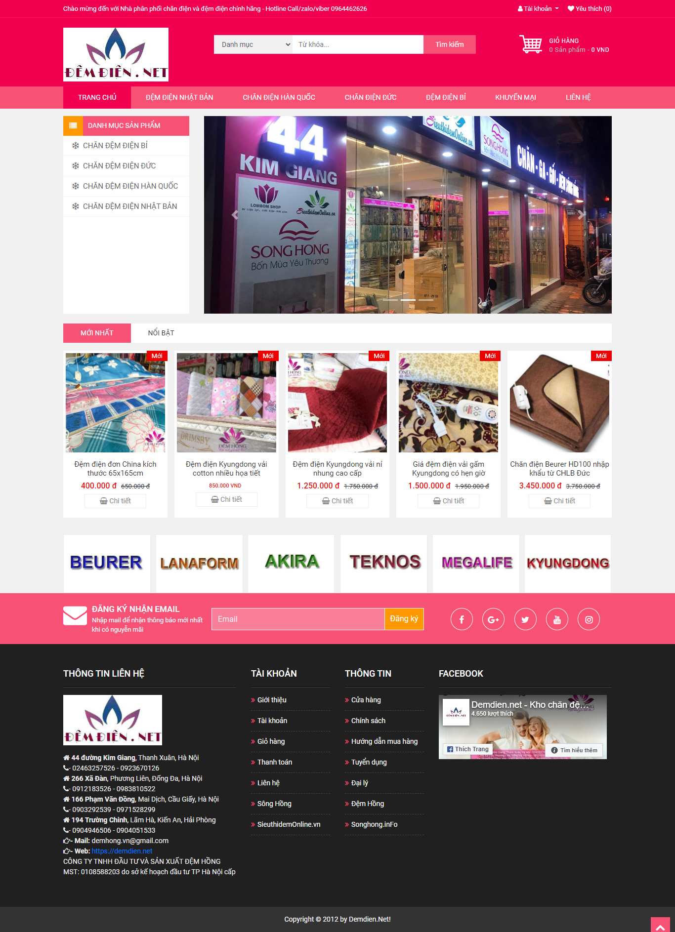 Thiết kế Website Web nhà phân phối - demdiennet