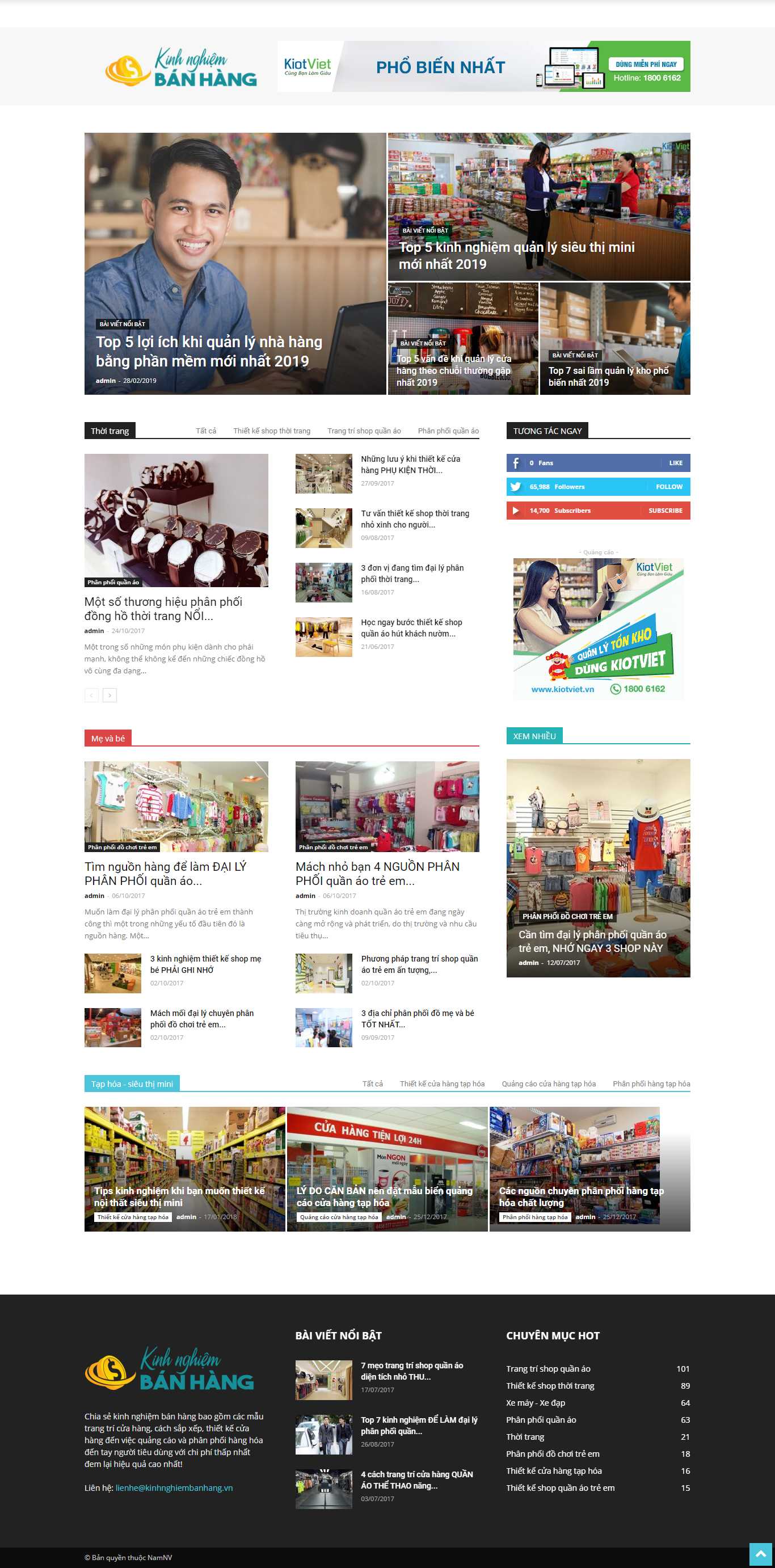 Thiết kế Website Web nhà phân phối - kinhnghiembanhangvn