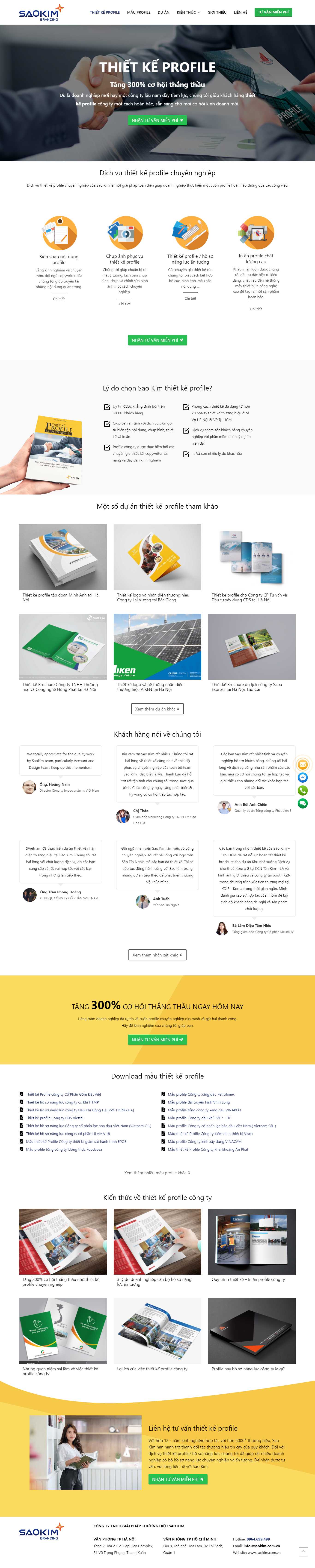 Thiết kế Website Web Profile - thietkeprofilenet