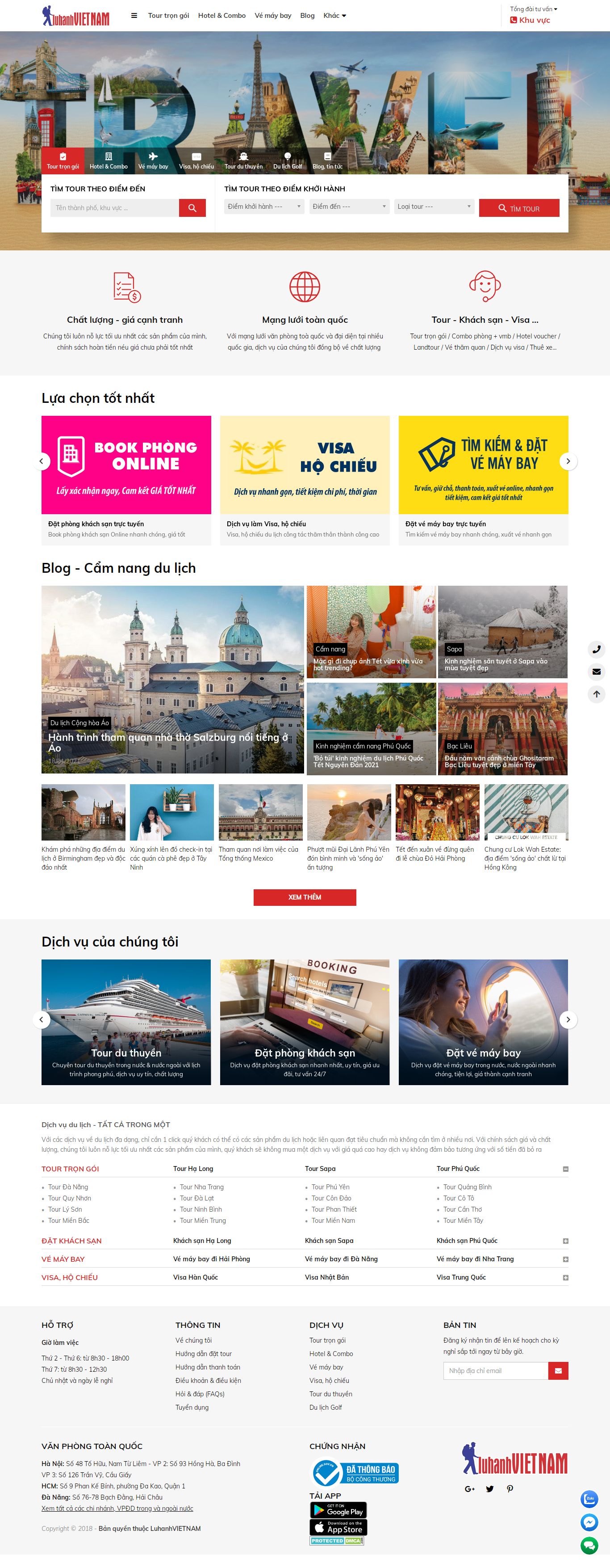 [taidanang] Thiết kế Website Web Vui Chơi Giải Trí - luhanhvietnamcomvn