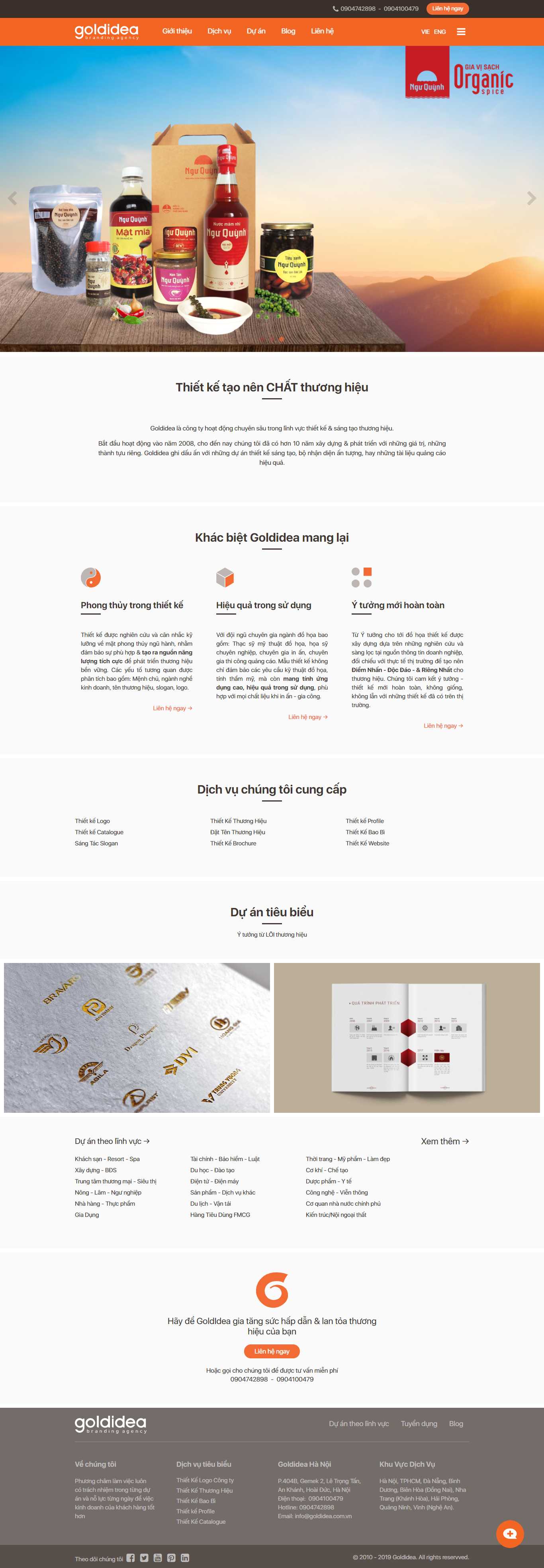 Thiết kế Website Web Profile - goldideavn