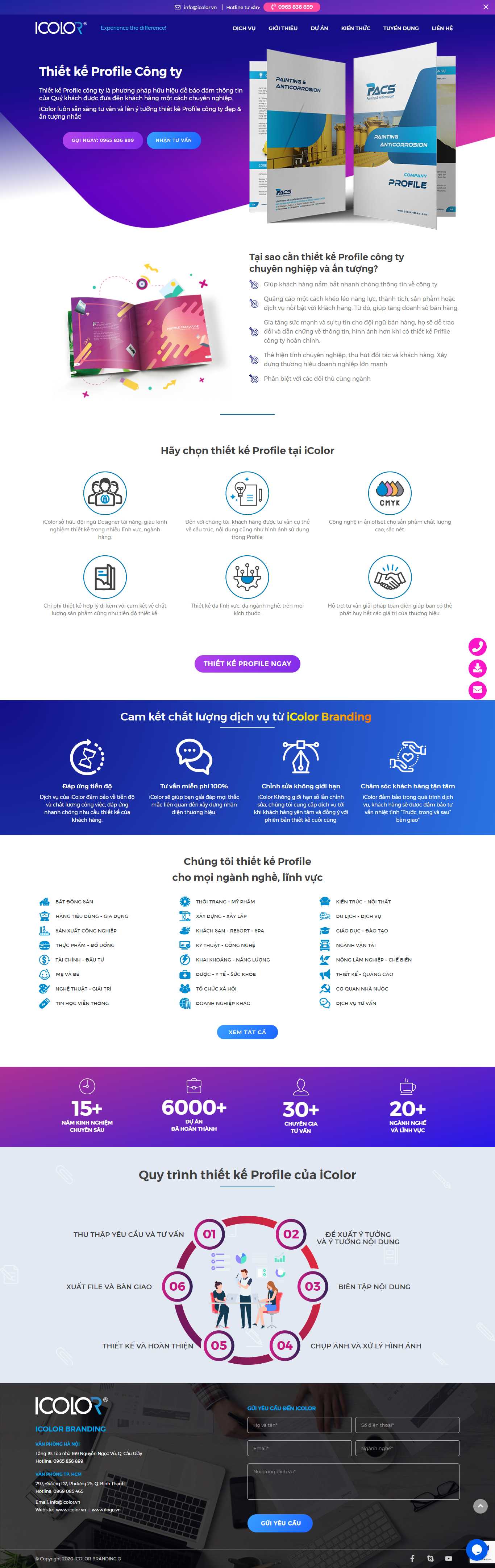 Thiết kế Website Web Profile - icolorvn