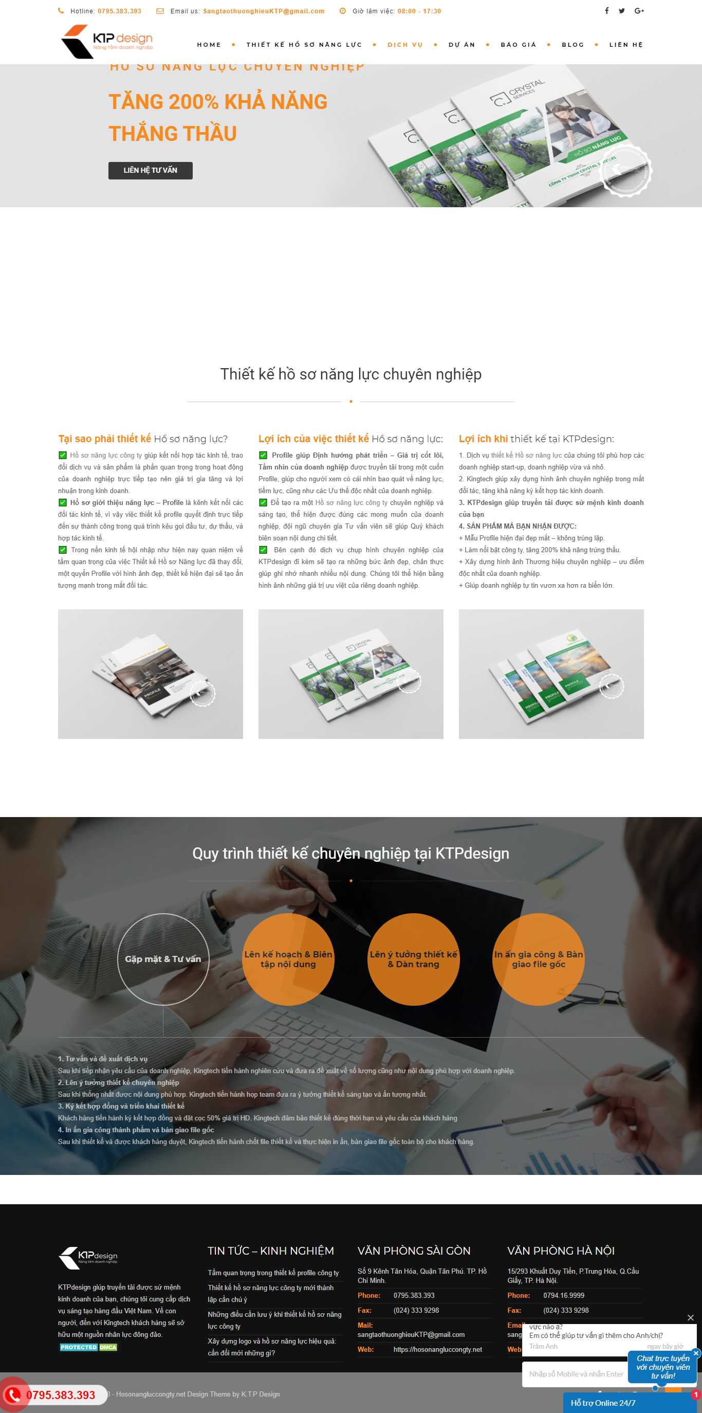 Thiết kế Website Web Profile - hosonangluccongtynet