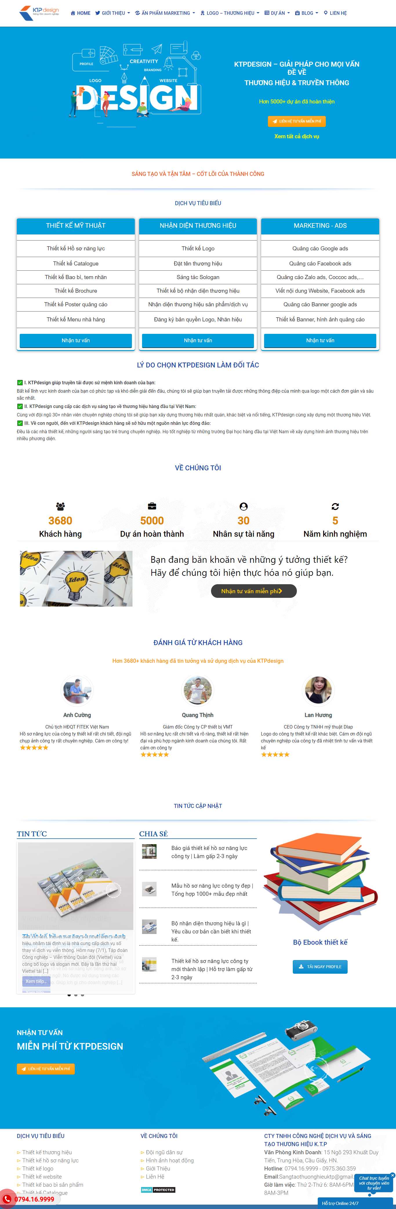 Thiết kế Website Web Profile - ktpdesignvn