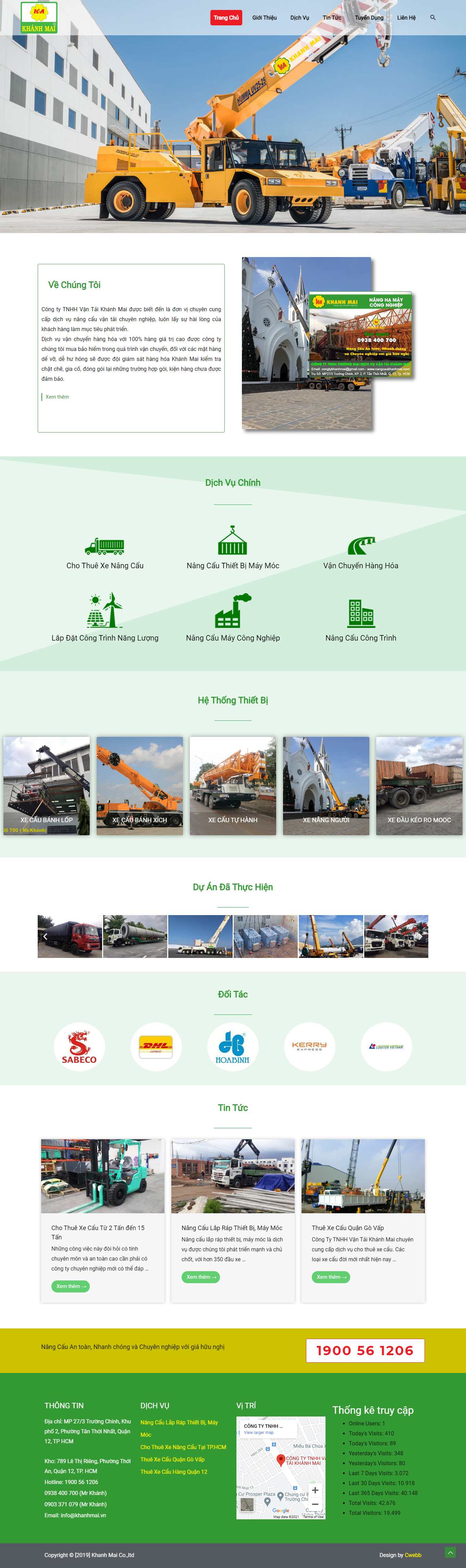 Thiết kế Website Web Vận chuyển Kho bãi - khanhmaivn