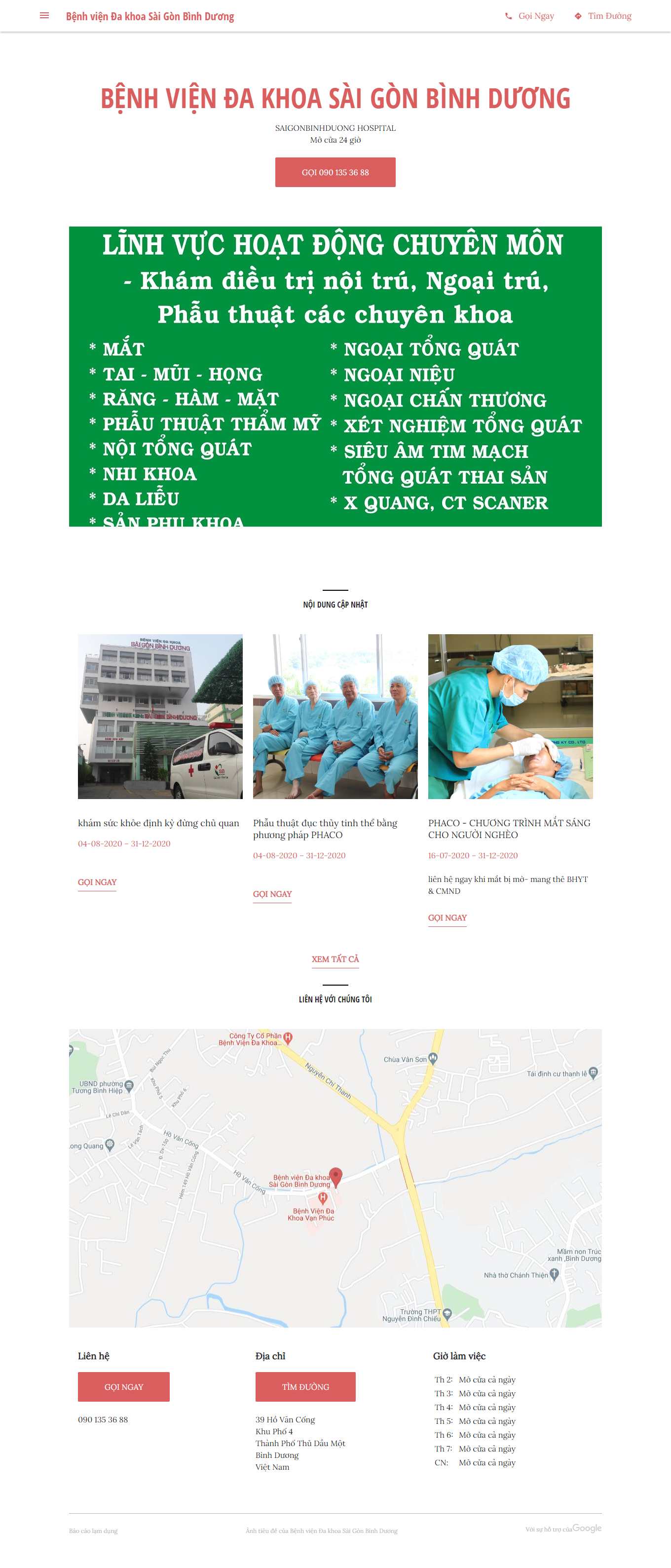 Thiết kế Website Web Sức Khỏe Y Tế Dược - bvsgbdcom