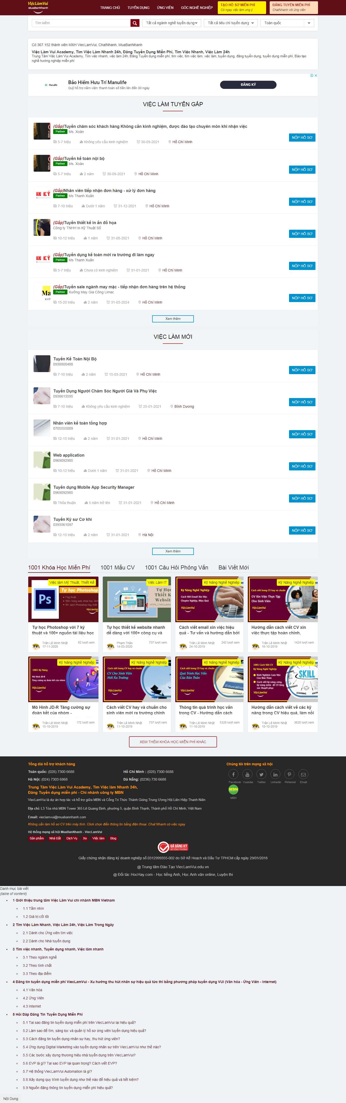 [mywork] Thiết kế Website Web tuyển dụng web việc làm - vieclamvuicom