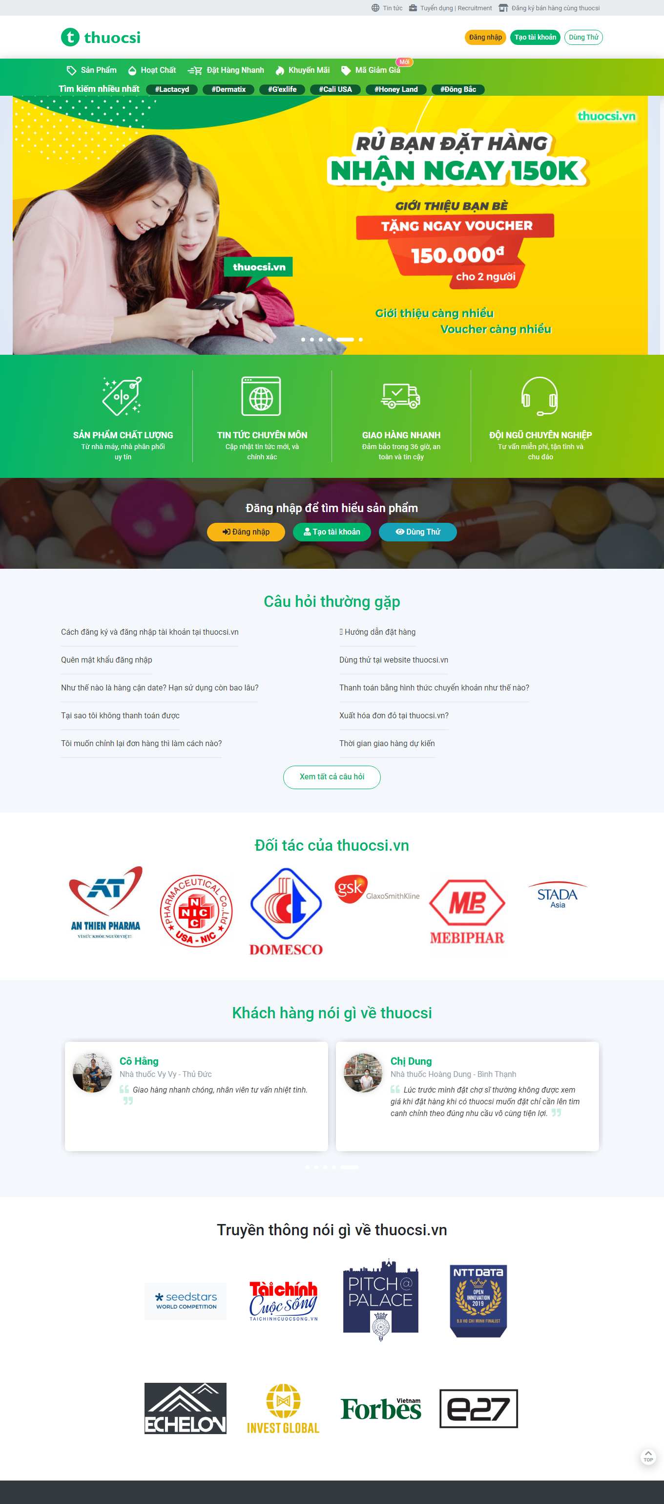 Thiết kế Website Web nhà thuốc - thuocsivn