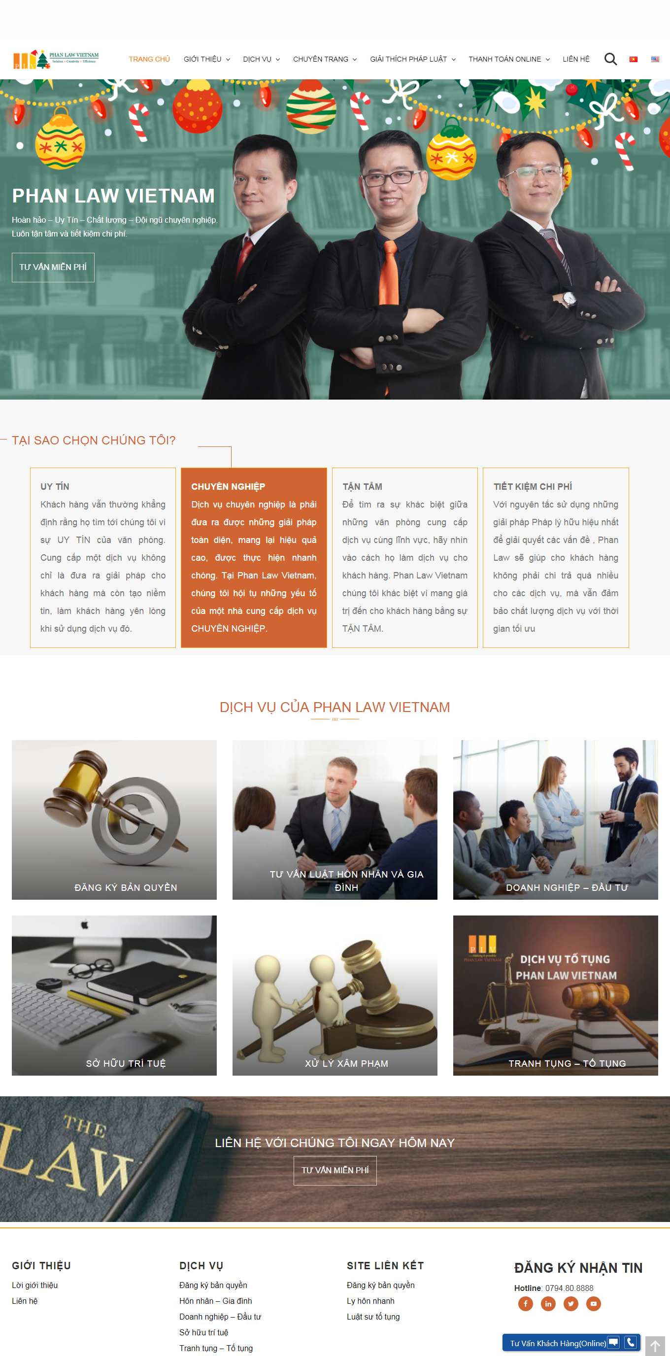 Thiết kế Website Web văn phòng luật sư - phanvn