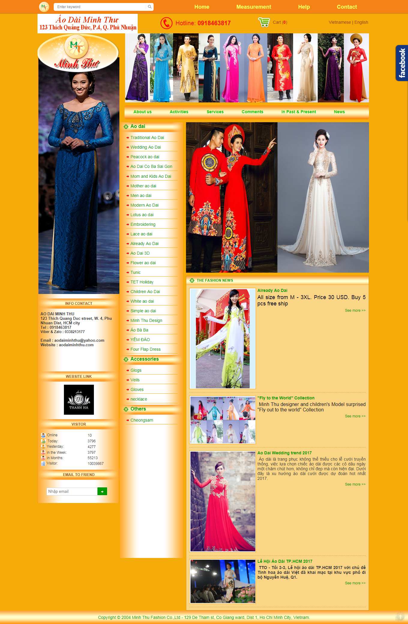 Thiết kế Website Web công ty may - wwwaodaiminhthucom