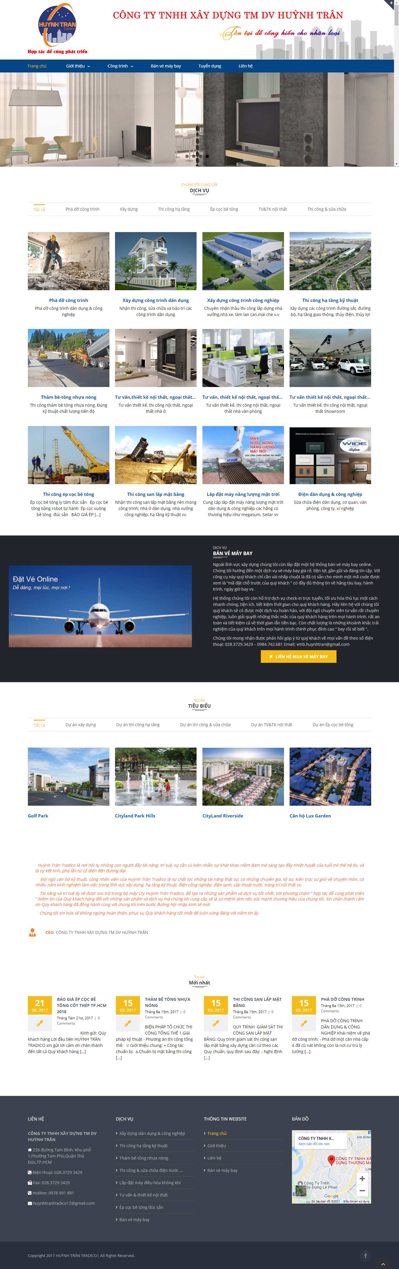 Thiết kế Website Web phá dỡ công trình - huynhtrantradicocomvn