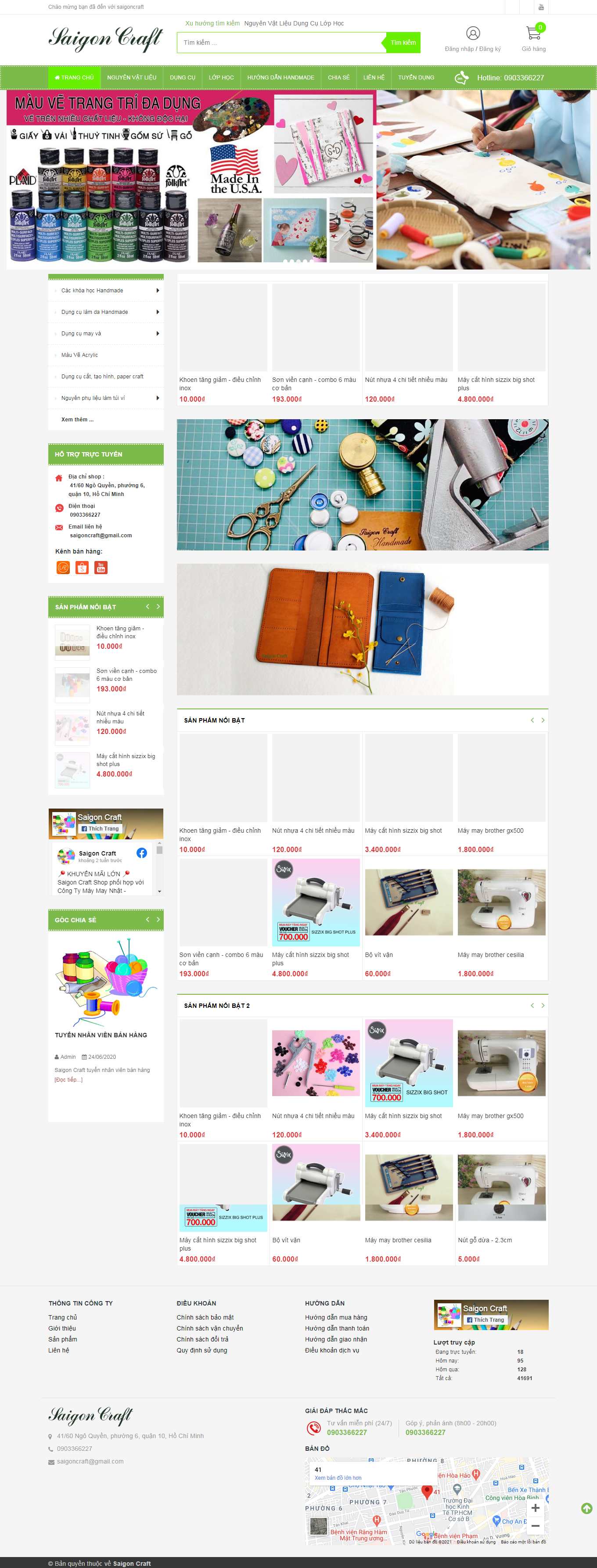 [kheotay] Thiết kế Website Web bán đồ handmade - saigoncraftshopcom