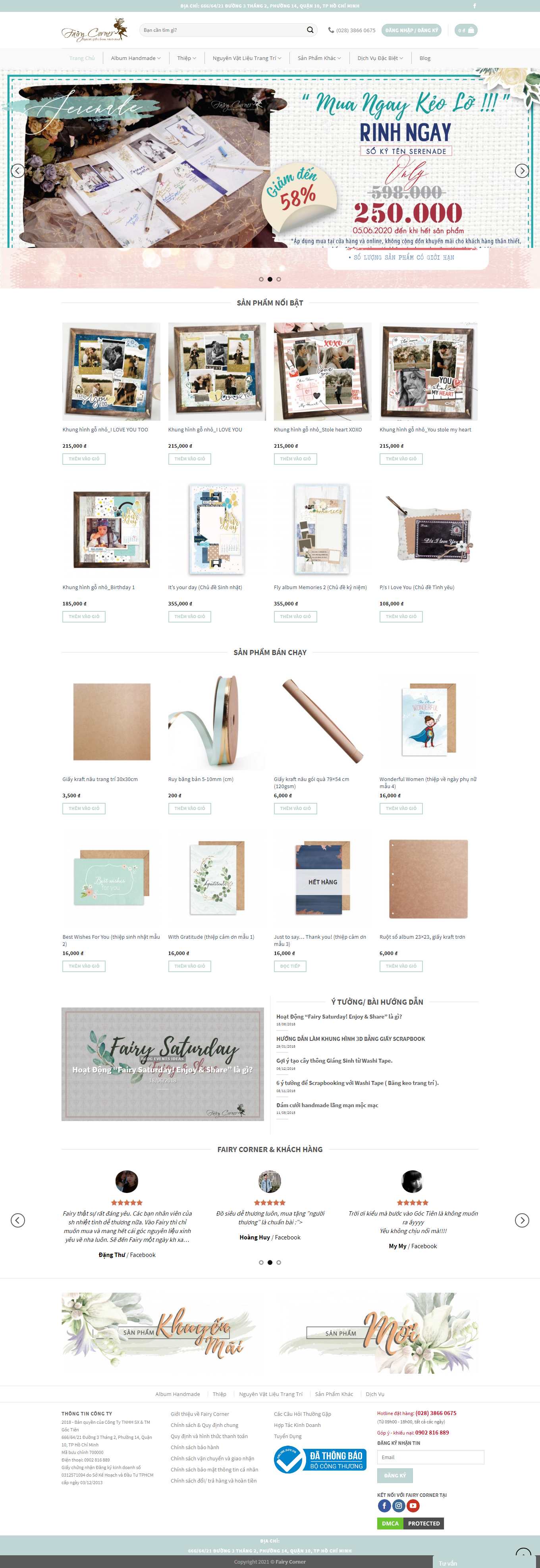 [kheotay] Thiết kế Website Web bán đồ handmade - fairycornervn