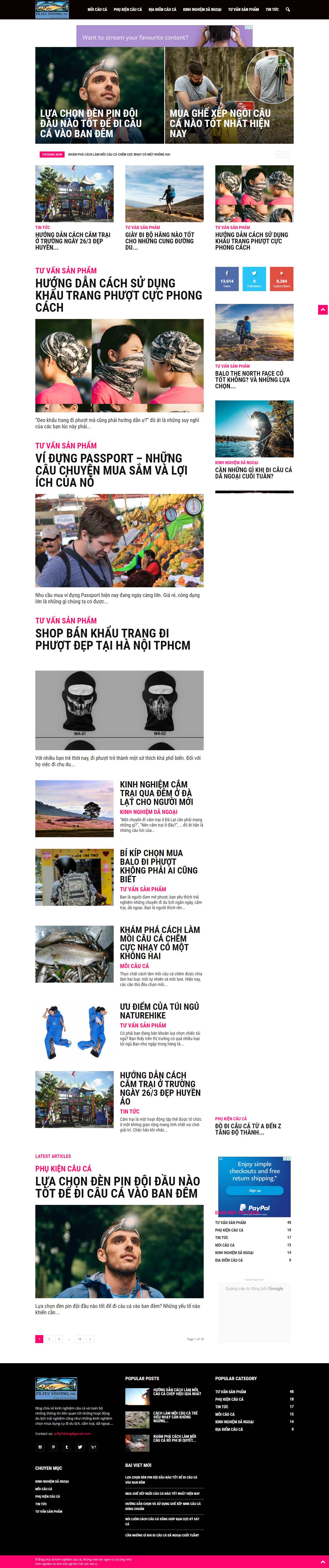 Thiết kế Website Web bán đồ câu cá - ipricevn