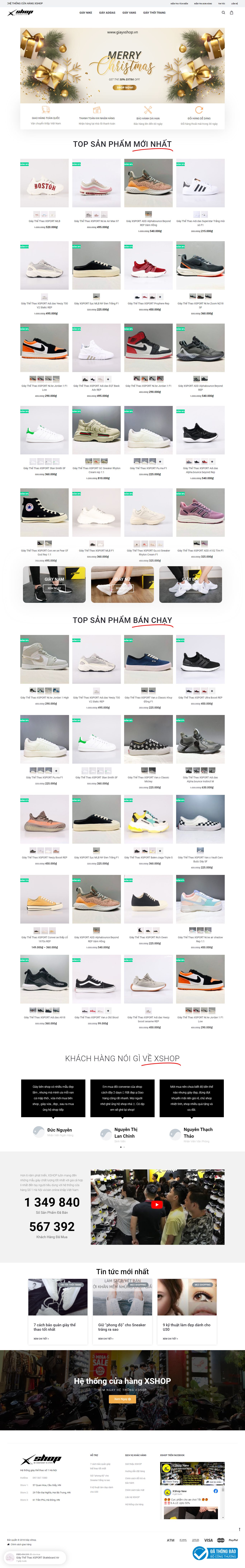 Thiết kế Website Web wordpress webbanhang24h - giayxshopvn