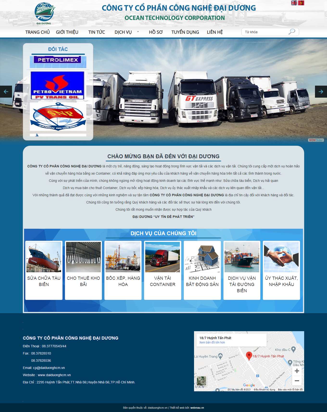 Thiết kế Website Web bán du thuyền cano - daiduonghcmvn