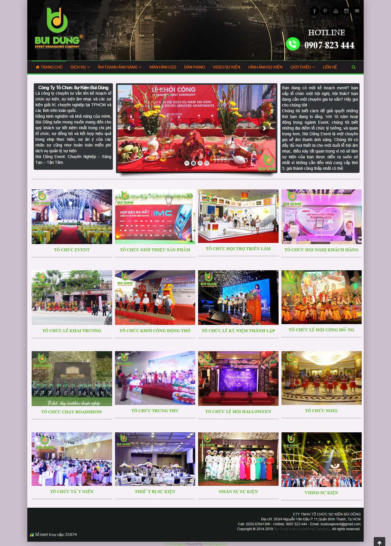 [amthanhanhsangsankhau] Thiết kế Website Web thiết bị âm thanh ánh sáng - buidungmusiccom