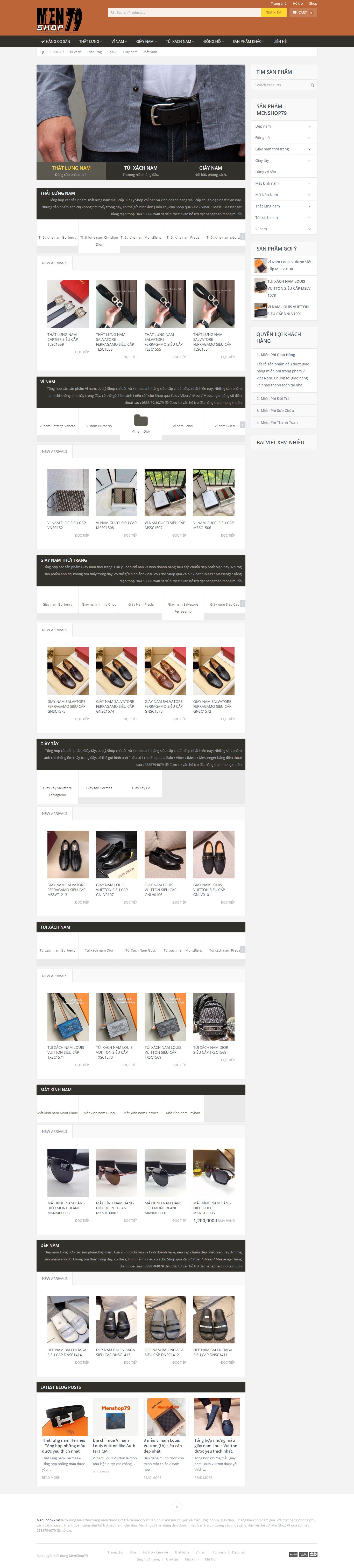 Thiết kế Website Web trọn gói giá rẻ - menshop79vn