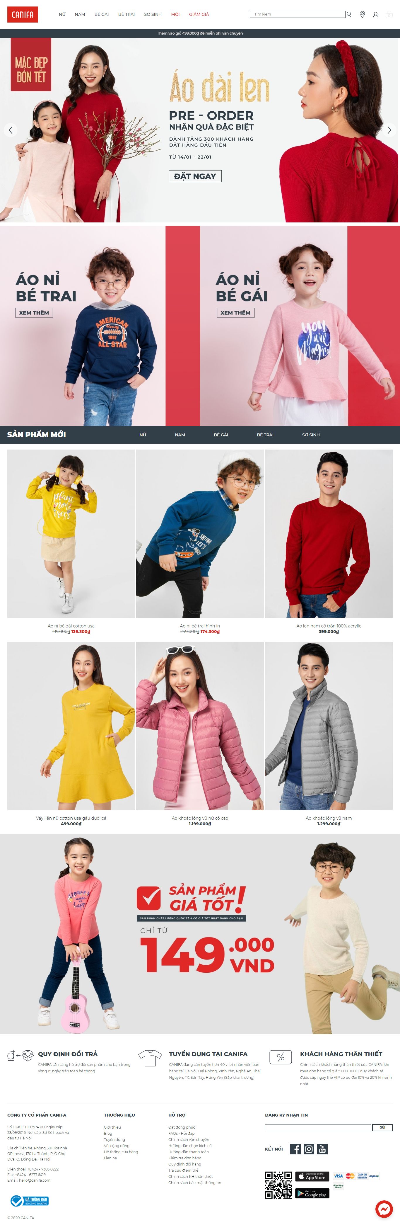 Thiết kế Website Web trọn gói giá rẻ - canifacom