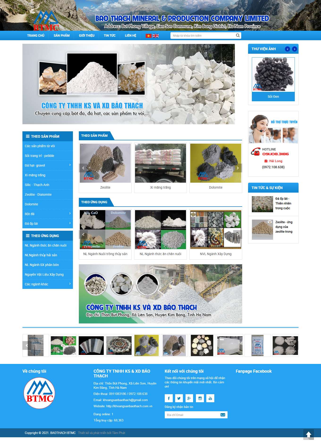 Thiết kế Website Web đá mỹ nghệ - khoangsanbaothachcomvn