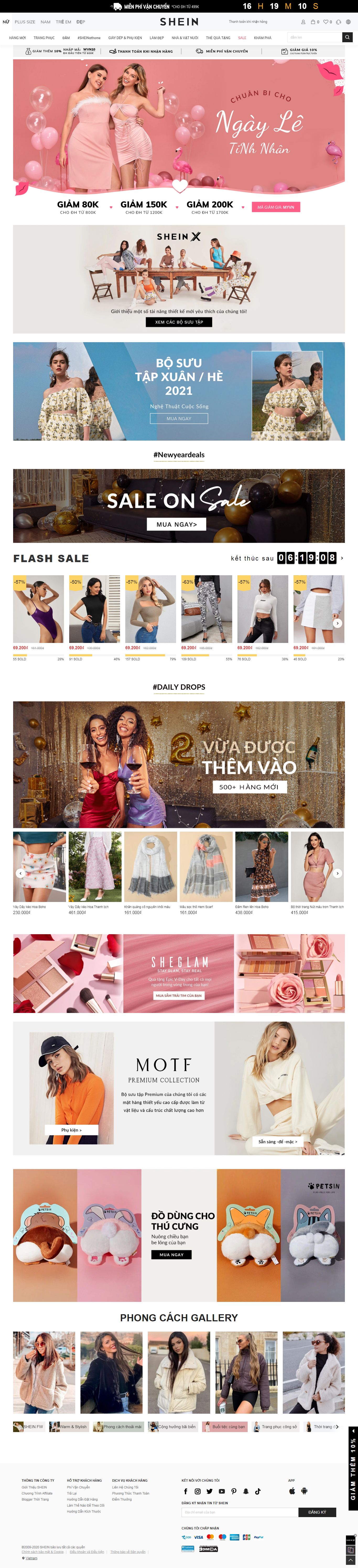 Thiết kế Website Web trọn gói giá rẻ - wwwsheincomvn