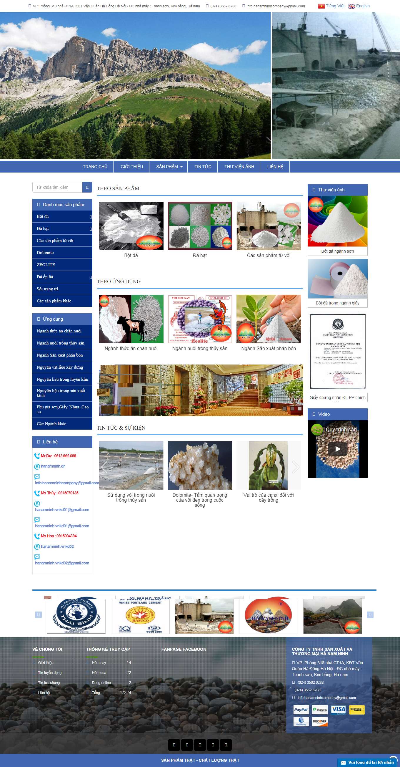 Thiết kế Website Web đá mỹ nghệ - wwwhanamninhvn