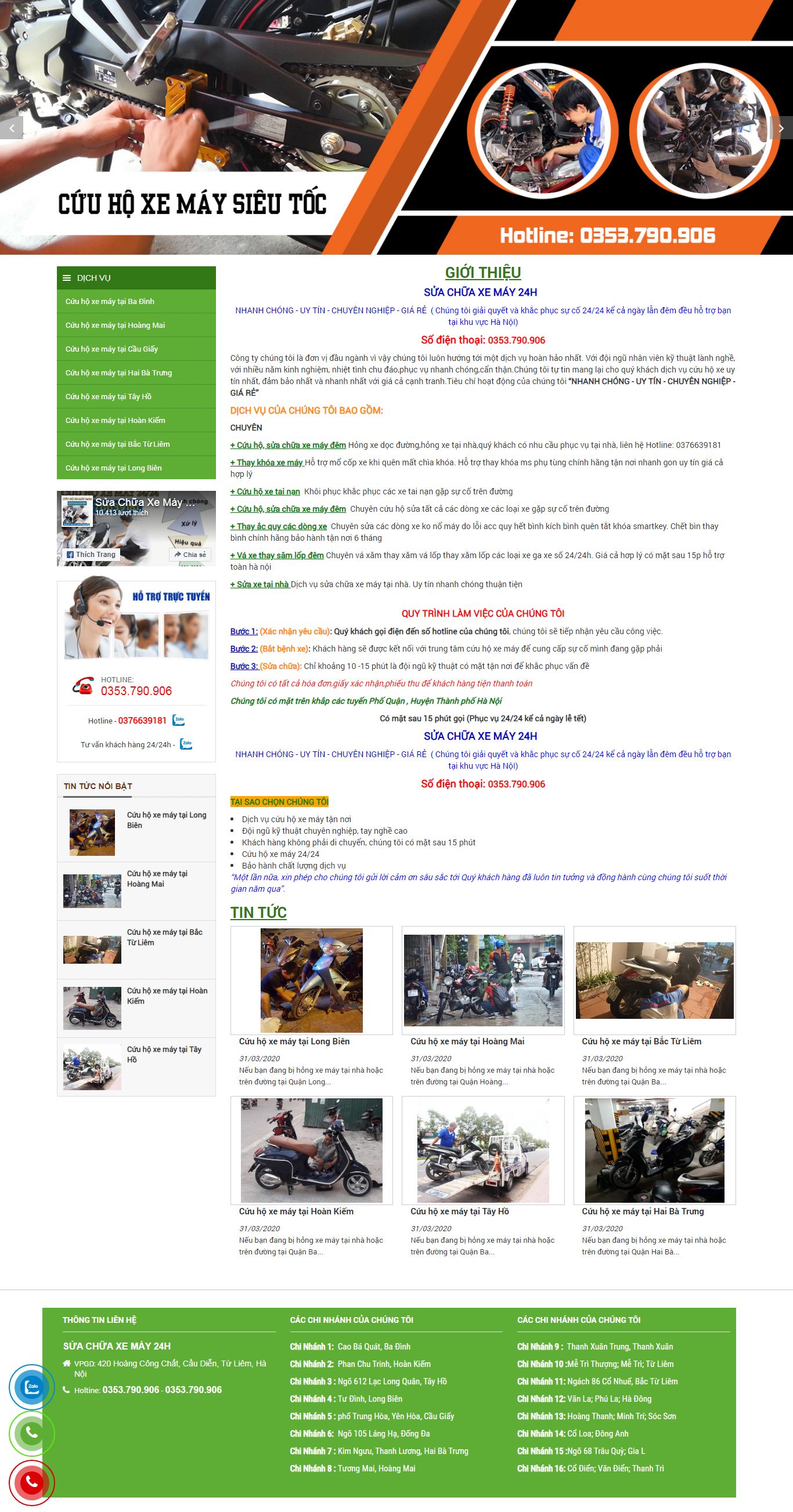 [fordthanhxuan] Thiết kế Website Web Ô tô Xe máy - cuuhoxemaysieutoccom