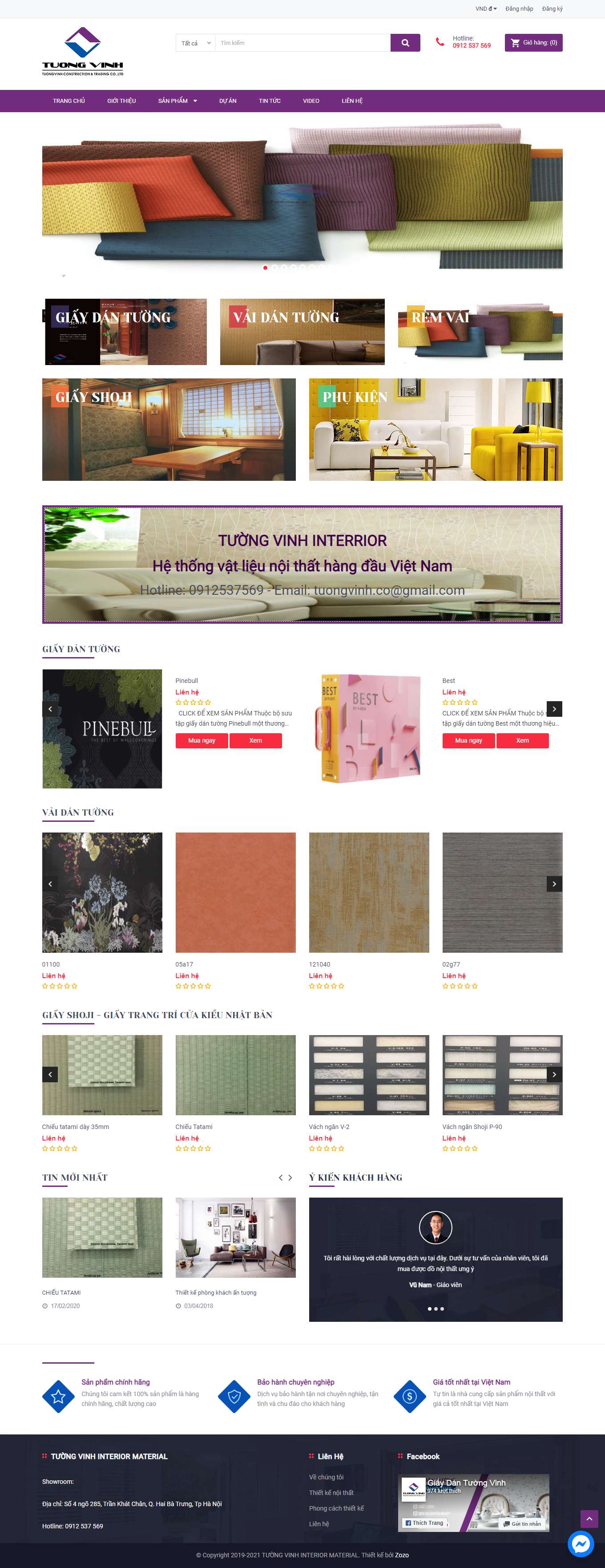 Thiết kế Website Web giấy dán tường cao cấp - giaydantuongcaocapcomvn