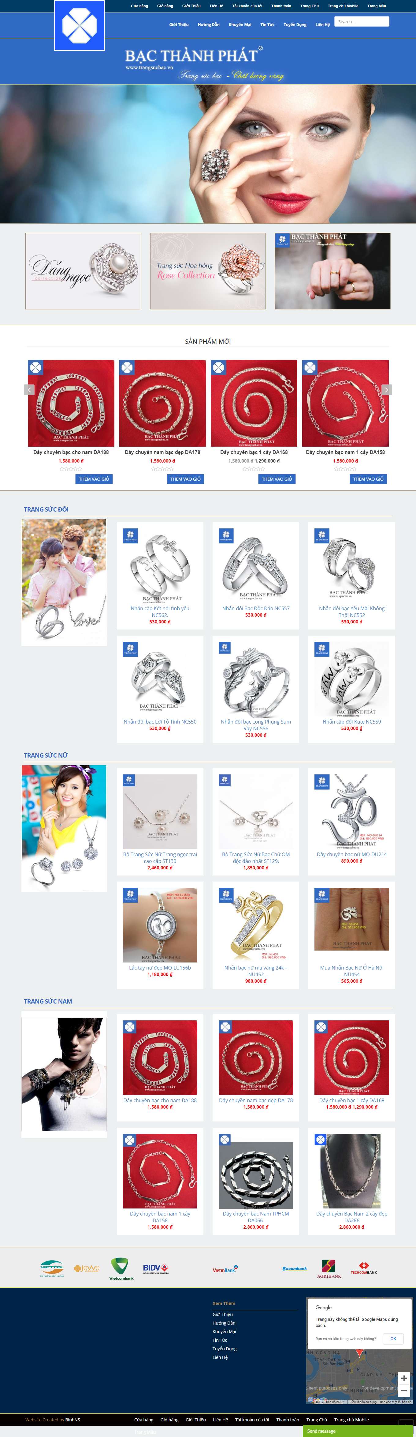 [skymond] Thiết kế Website Web vàng bạc, đá quý, trang sức - trangsucbacvn