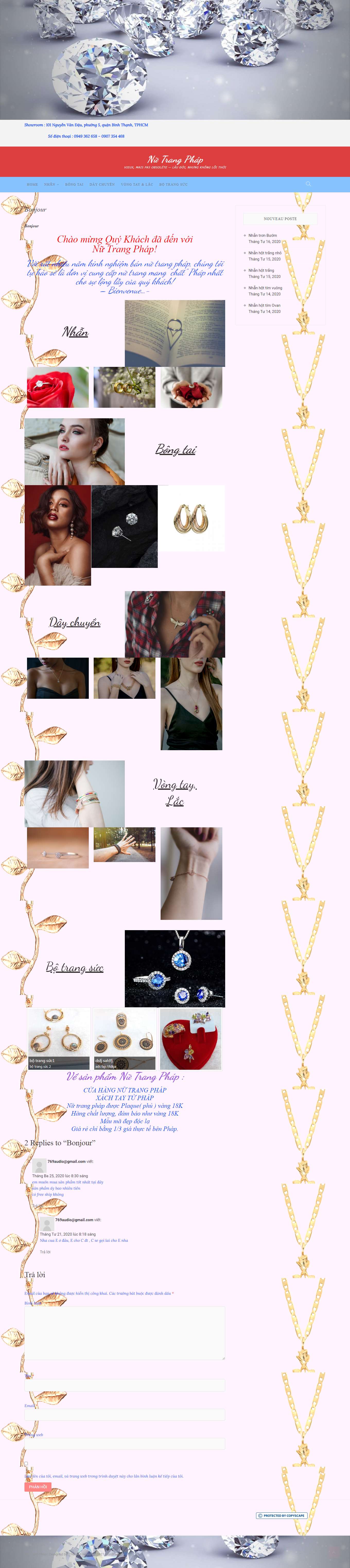 [skymond] Thiết kế Website Web vàng bạc, đá quý, trang sức - nutrangphapcom