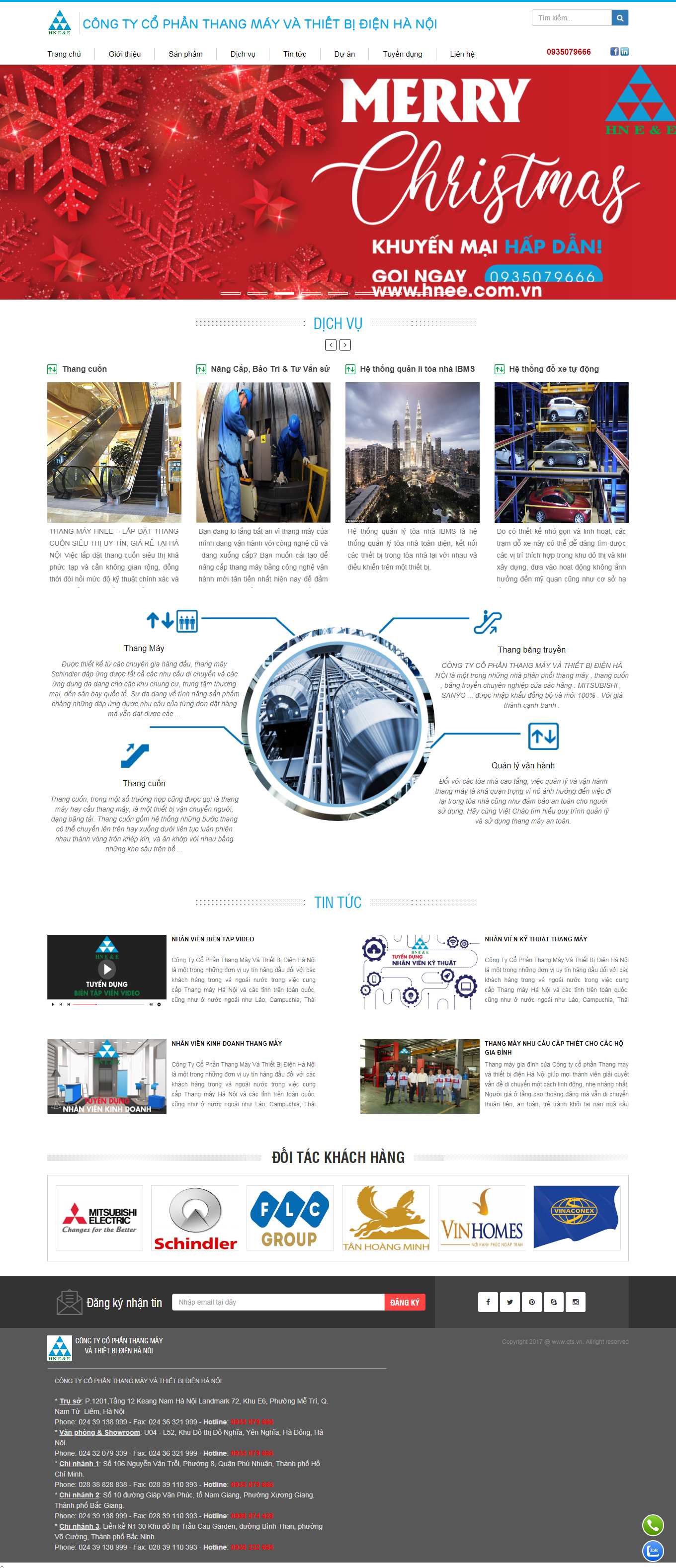 [dichvuthangmay] Thiết kế Website Web bán thang máy - hneecomvn