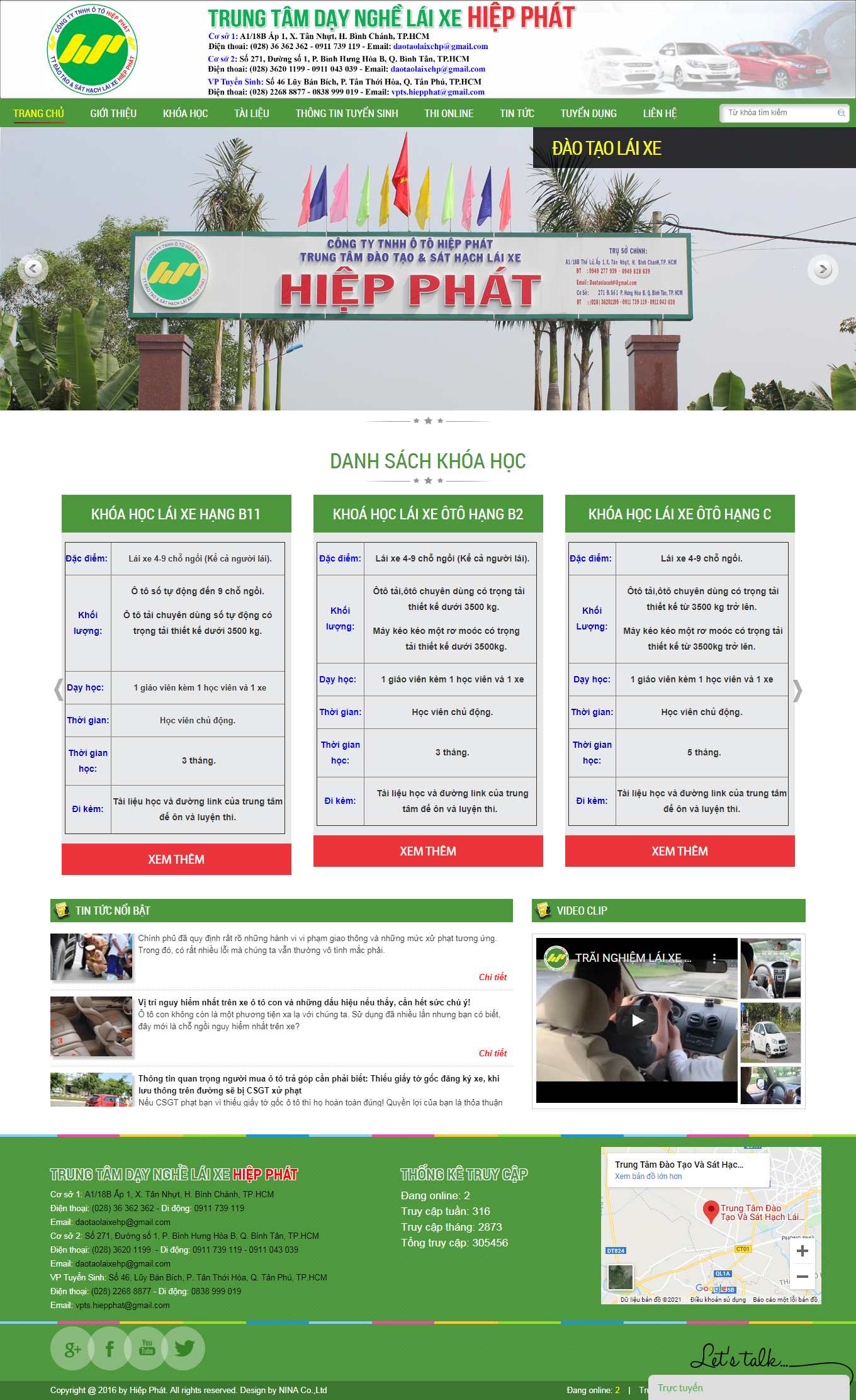 [trungtamdaotaolaixe] Thiết kế Website Web trung tâm đào tạo lái xe - daotaolaixehiepphatcom